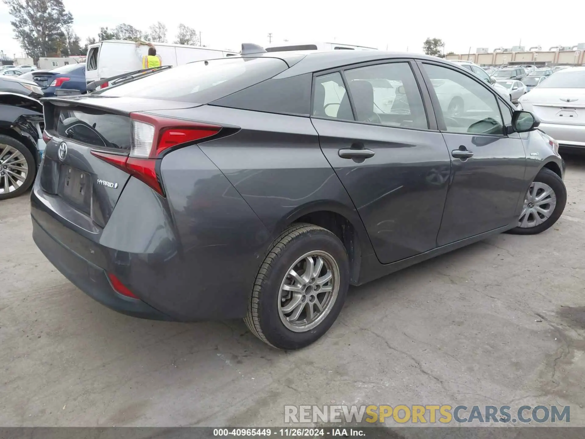 4 fotografías del automóvil dañado JTDKARFU5L3109237 TOYOTA PRIUS 2020