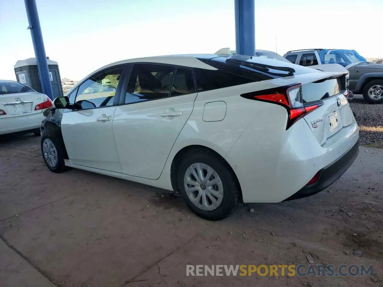 2 fotografías del automóvil dañado JTDKARFU5L3115054 TOYOTA PRIUS 2020