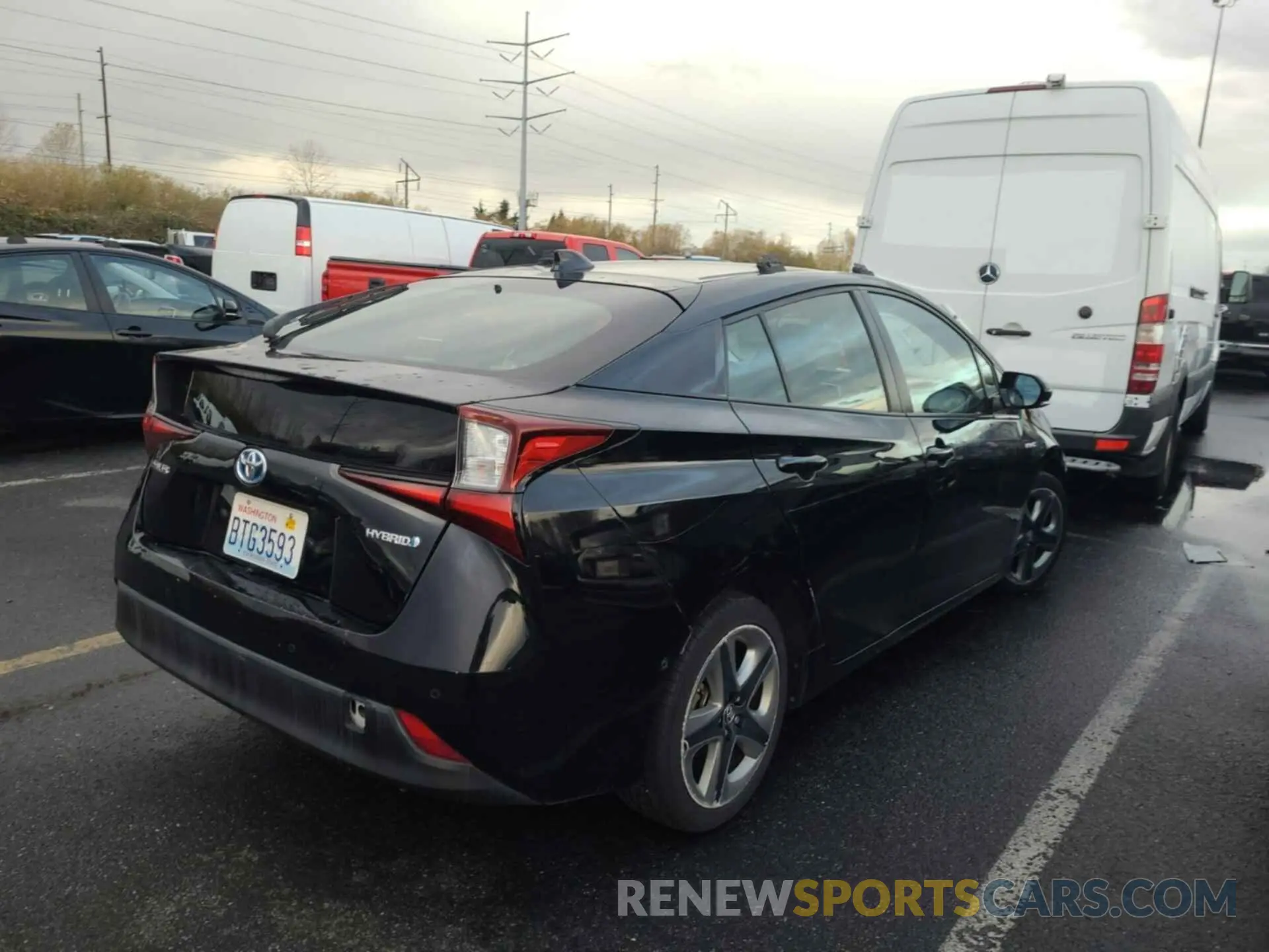 13 fotografías del automóvil dañado JTDKARFU5L3116060 TOYOTA PRIUS 2020