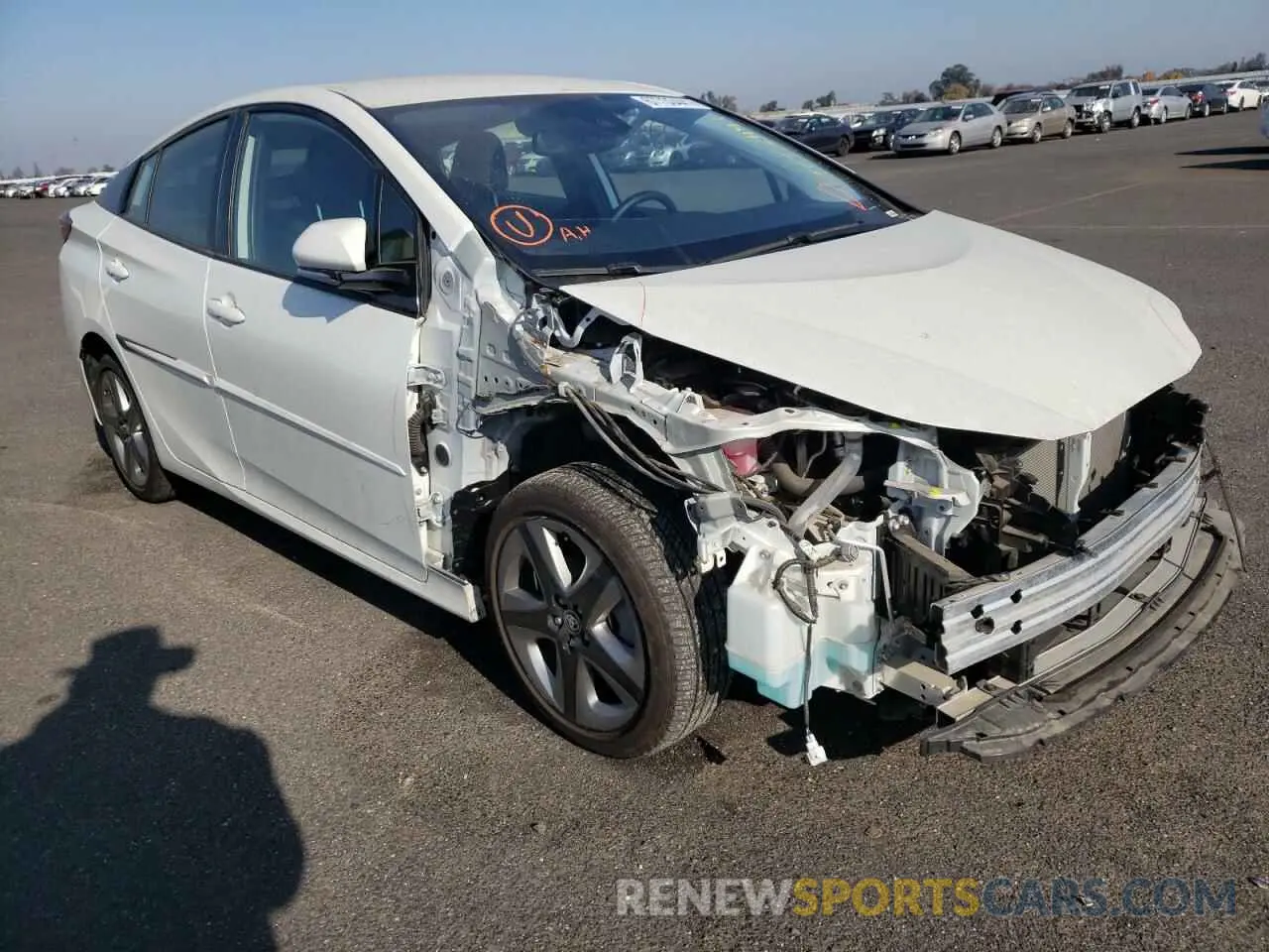 1 fotografías del automóvil dañado JTDKARFU5L3123610 TOYOTA PRIUS 2020