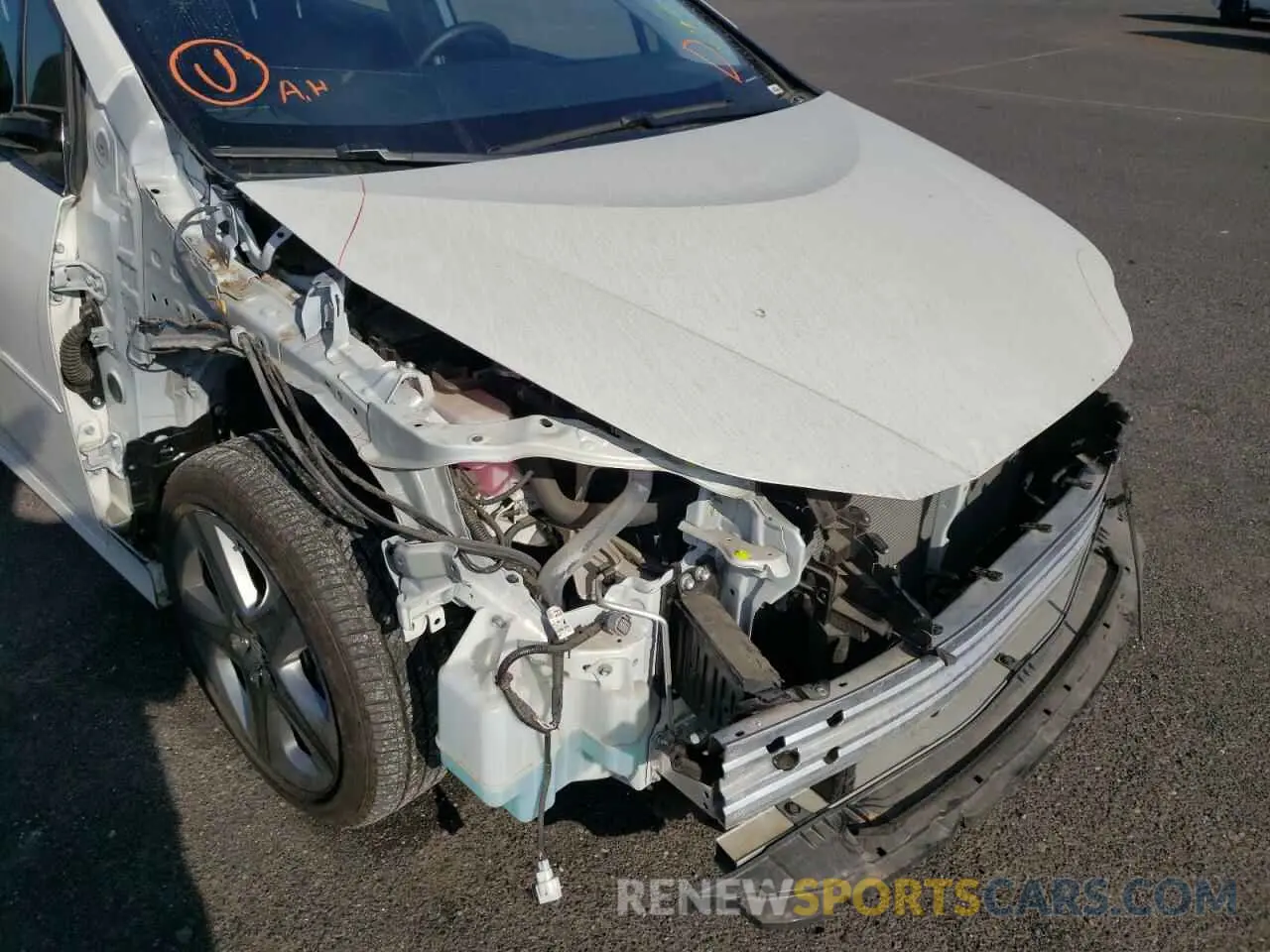 9 fotografías del automóvil dañado JTDKARFU5L3123610 TOYOTA PRIUS 2020
