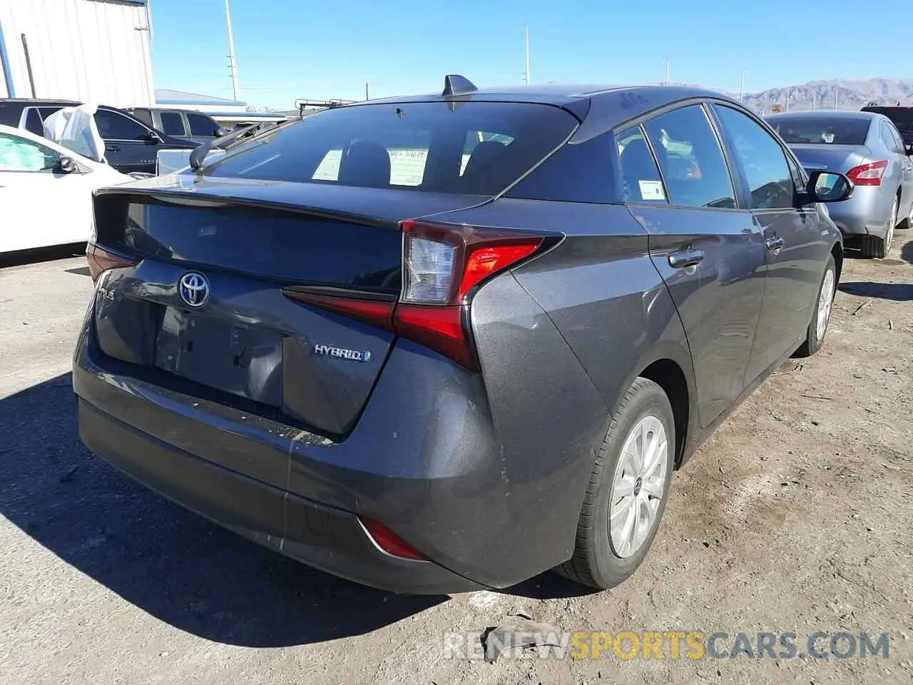 4 fotografías del automóvil dañado JTDKARFU6L3111109 TOYOTA PRIUS 2020