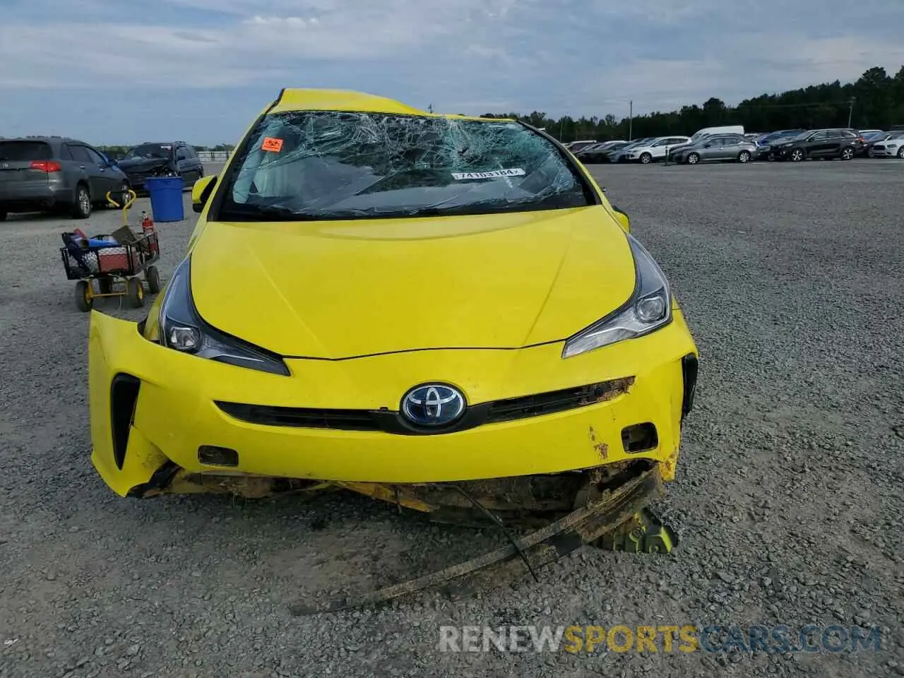 5 fotografías del automóvil dañado JTDKARFU6L3111255 TOYOTA PRIUS 2020