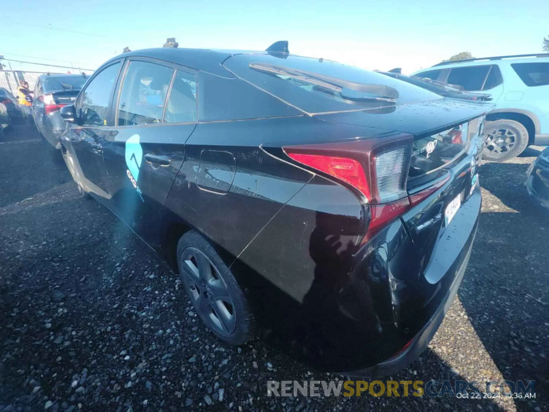 1 fotografías del automóvil dañado JTDKARFU6L3115595 TOYOTA PRIUS 2020