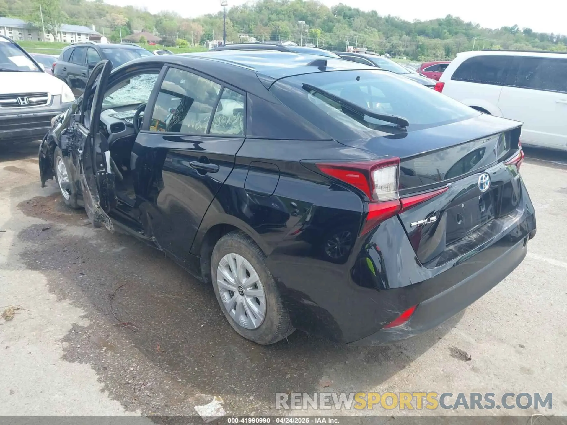 3 fotografías del automóvil dañado JTDKARFU6L3119565 TOYOTA PRIUS 2020