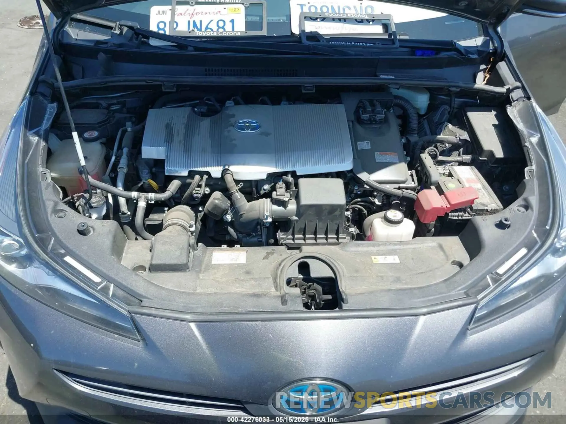 10 fotografías del automóvil dañado JTDKARFU6L3121929 TOYOTA PRIUS 2020