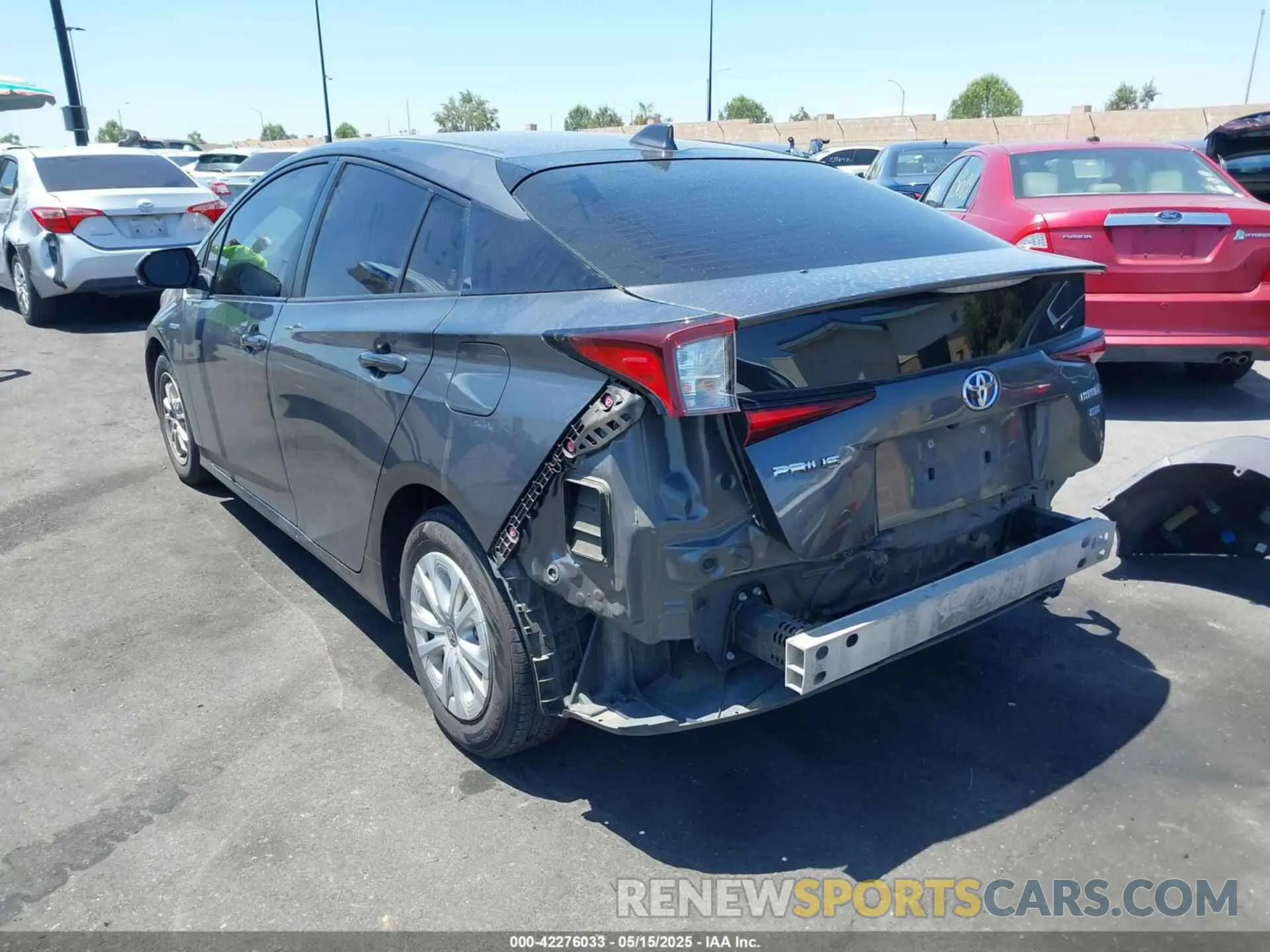 3 fotografías del automóvil dañado JTDKARFU6L3121929 TOYOTA PRIUS 2020