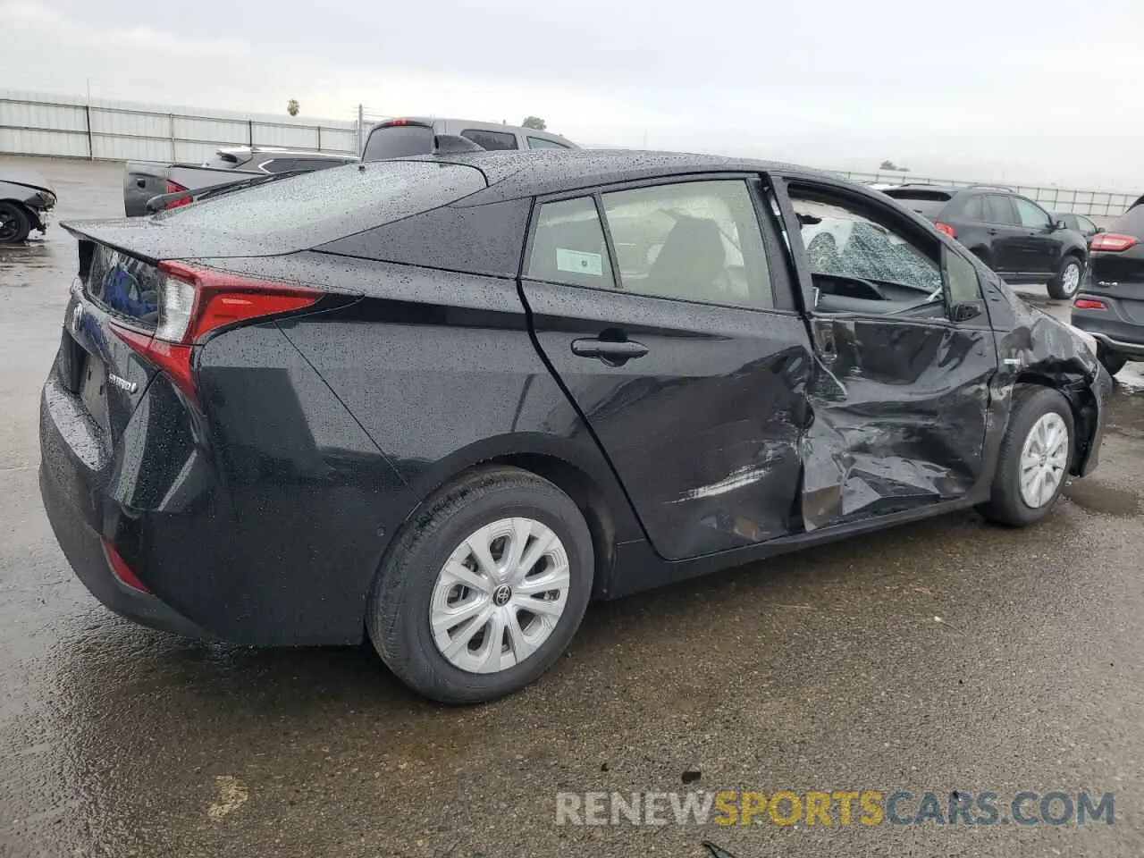 3 fotografías del automóvil dañado JTDKARFU7L3104542 TOYOTA PRIUS 2020