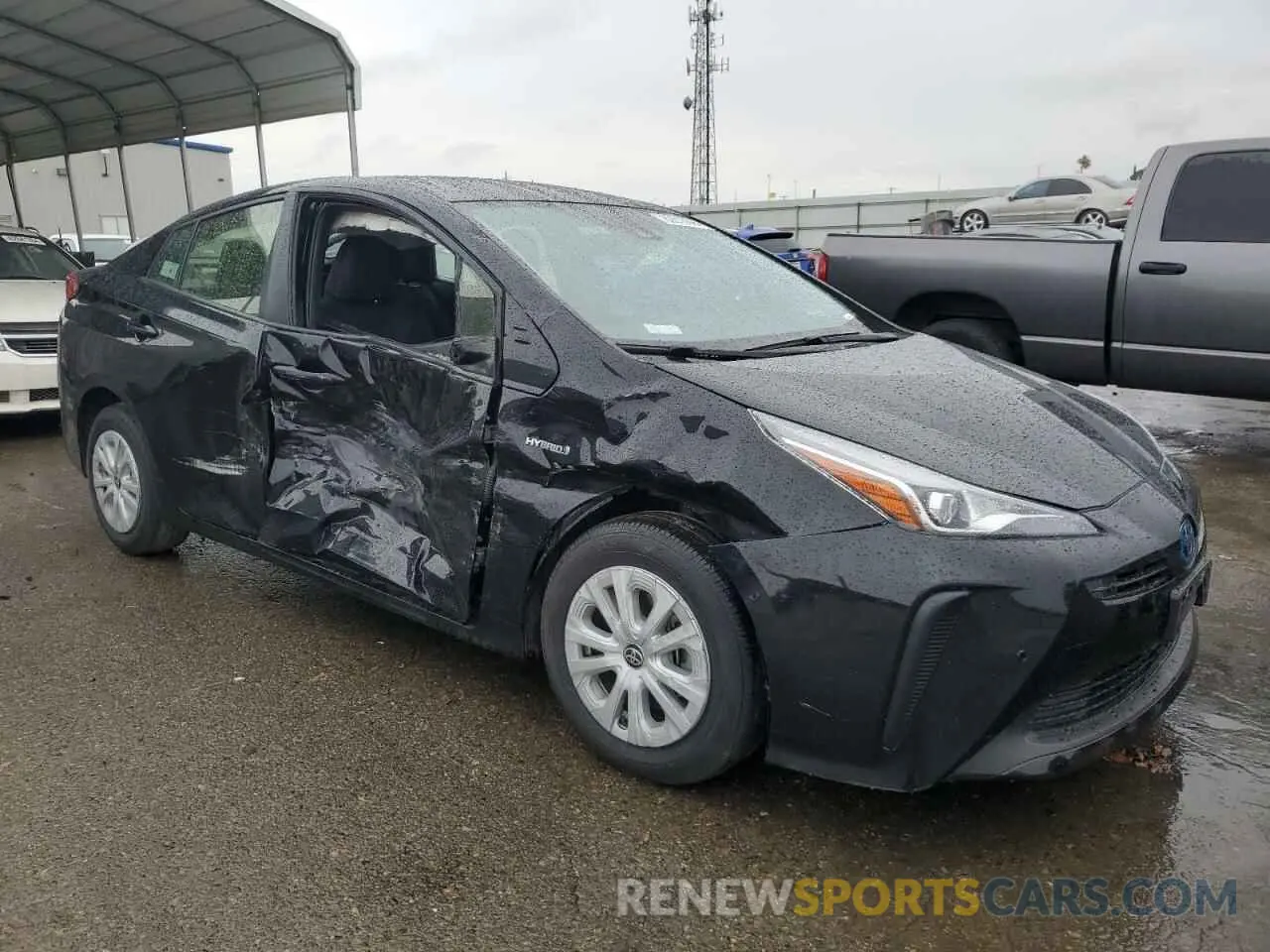 4 fotografías del automóvil dañado JTDKARFU7L3104542 TOYOTA PRIUS 2020