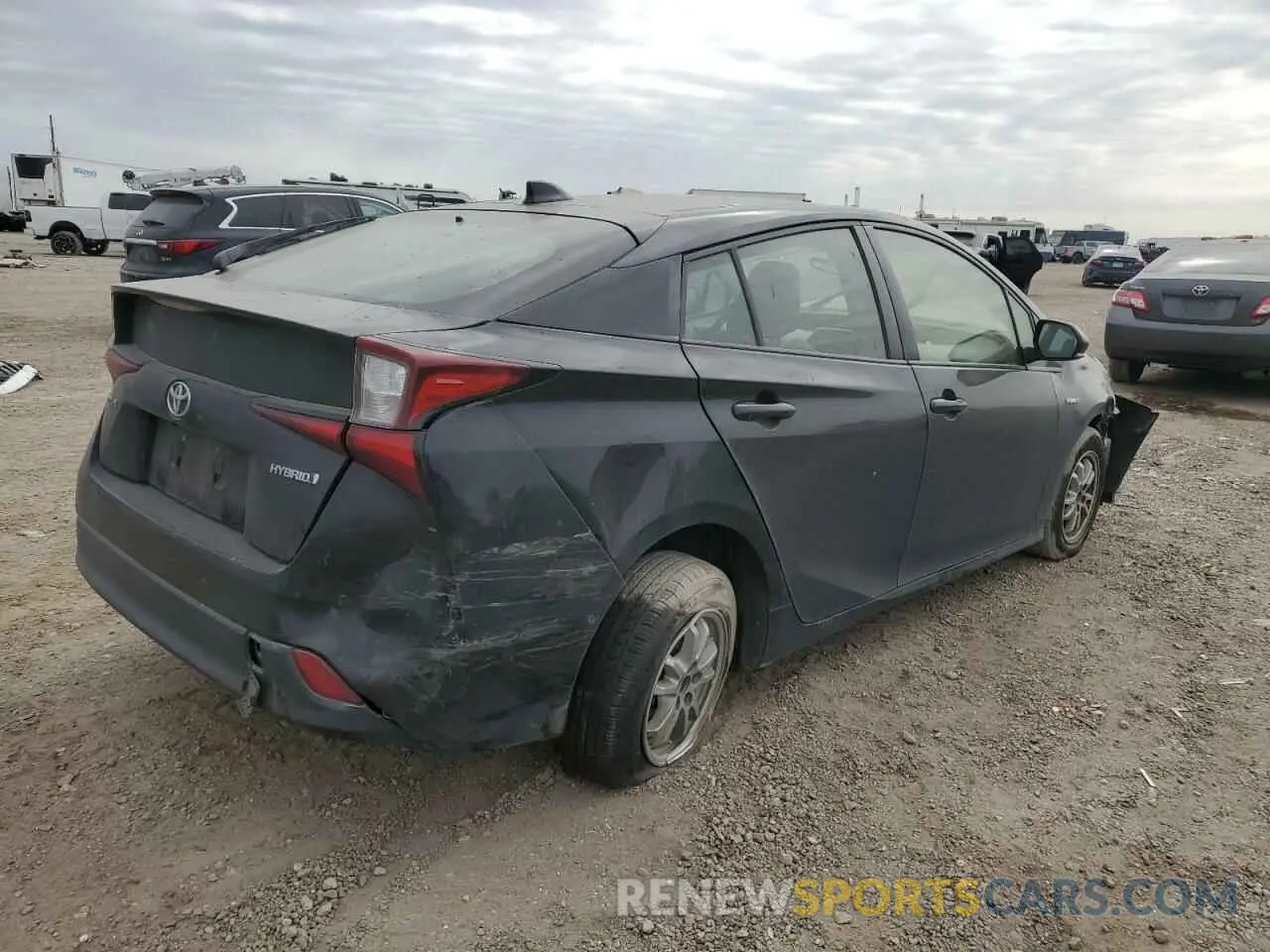 3 fotografías del automóvil dañado JTDKARFU7L3109854 TOYOTA PRIUS 2020