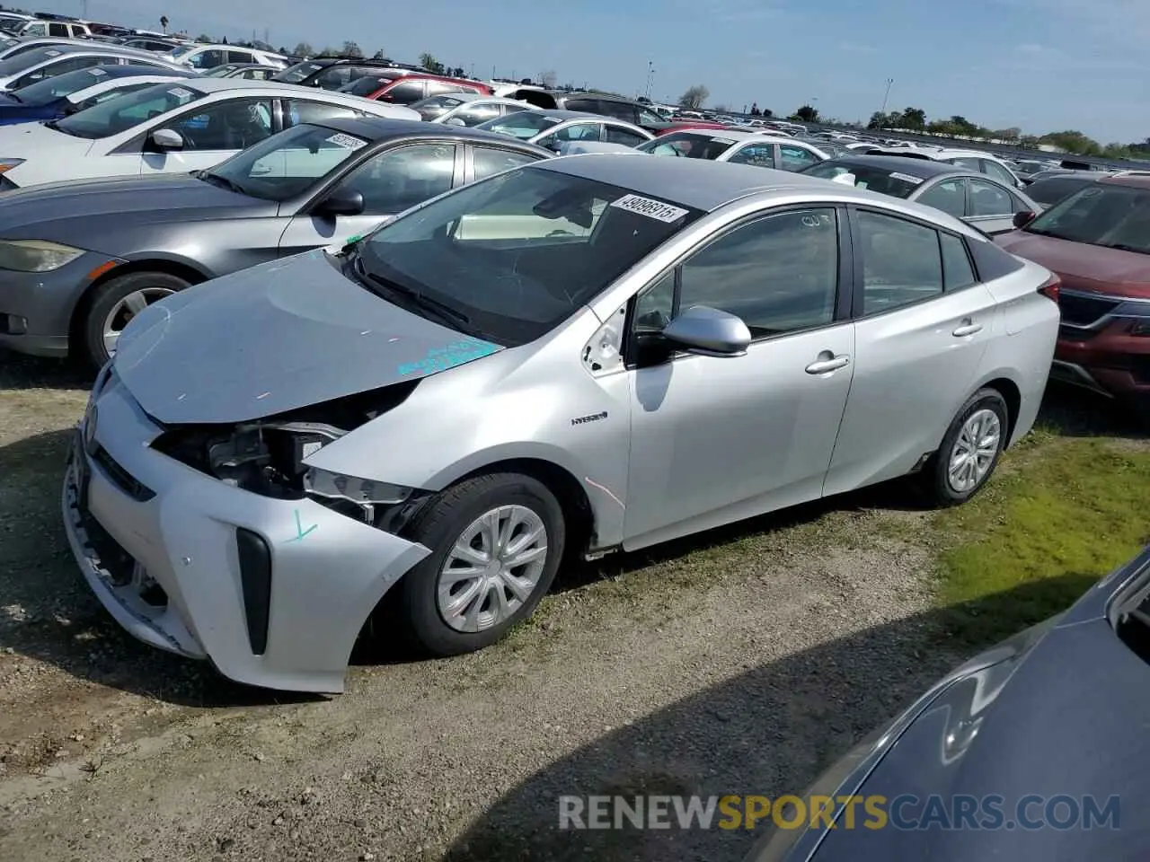 1 fotografías del automóvil dañado JTDKARFU7L3117453 TOYOTA PRIUS 2020