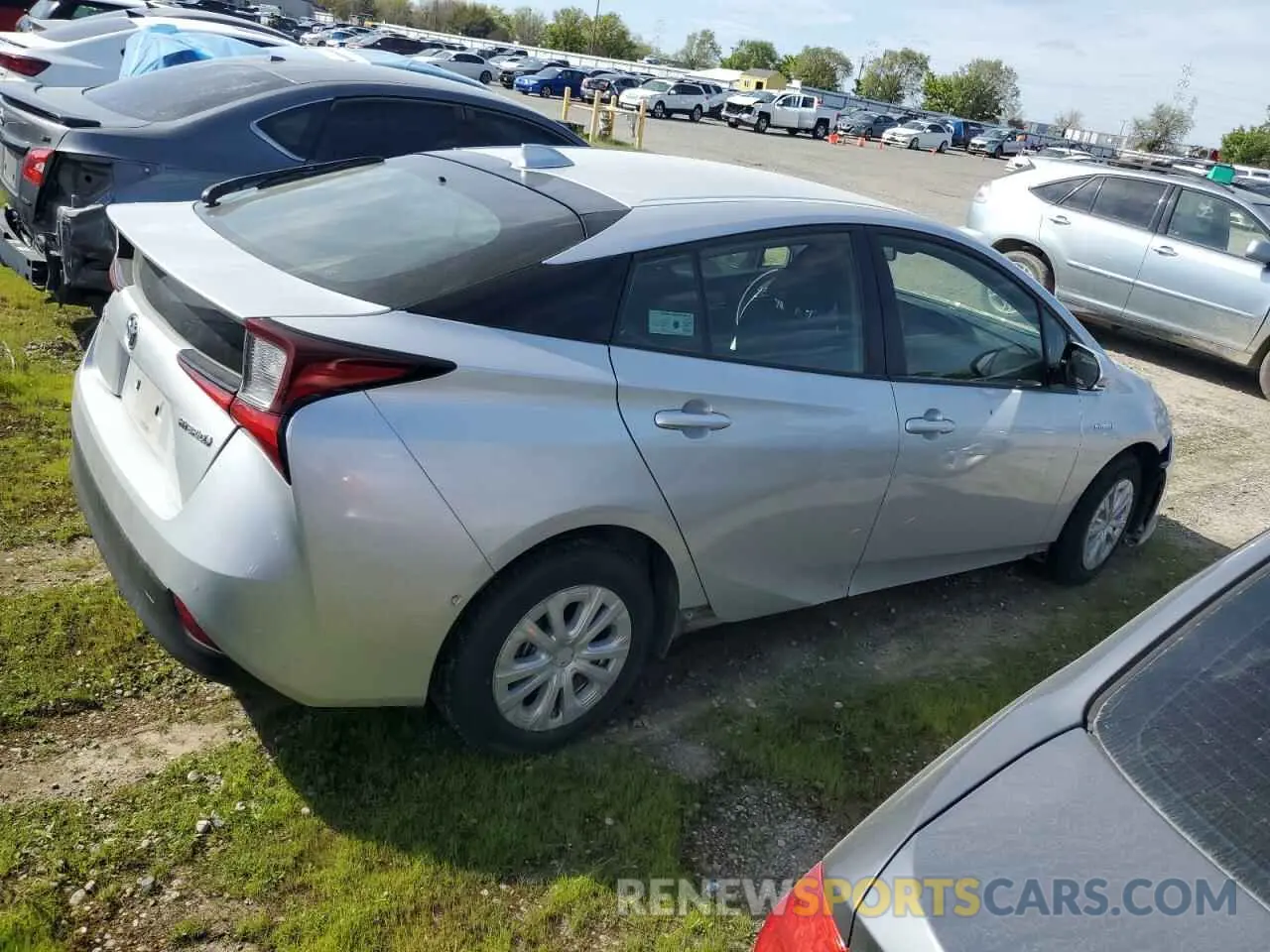 3 fotografías del automóvil dañado JTDKARFU7L3117453 TOYOTA PRIUS 2020