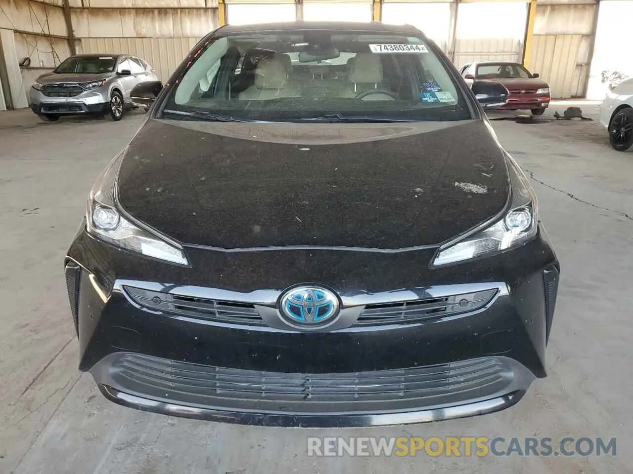 5 fotografías del automóvil dañado JTDKARFU8L3125335 TOYOTA PRIUS 2020