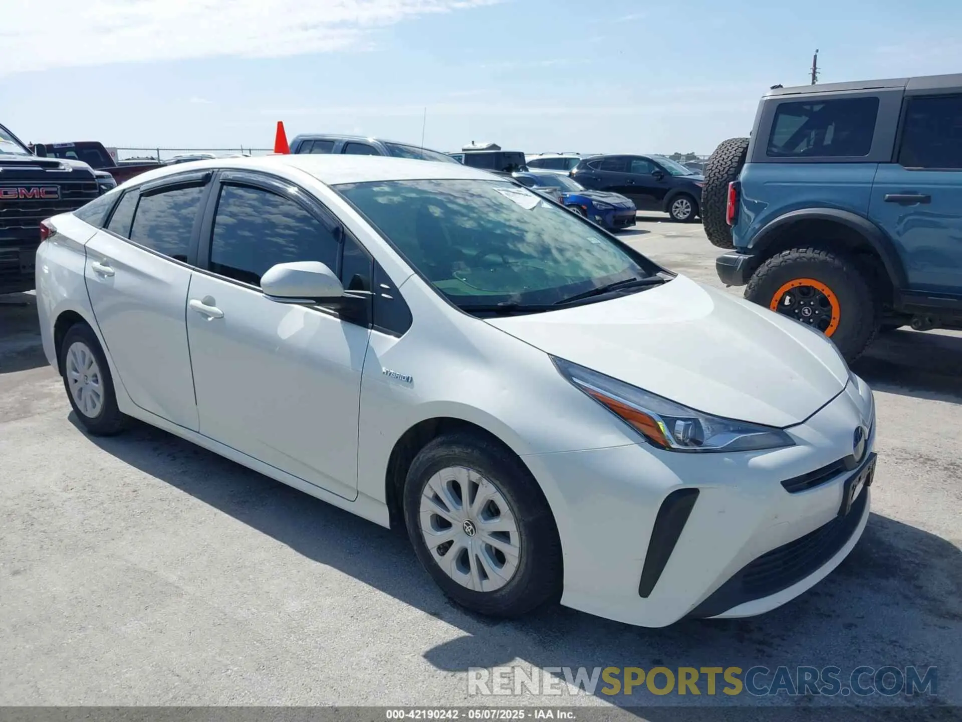 1 fotografías del automóvil dañado JTDKARFU8L3126291 TOYOTA PRIUS 2020
