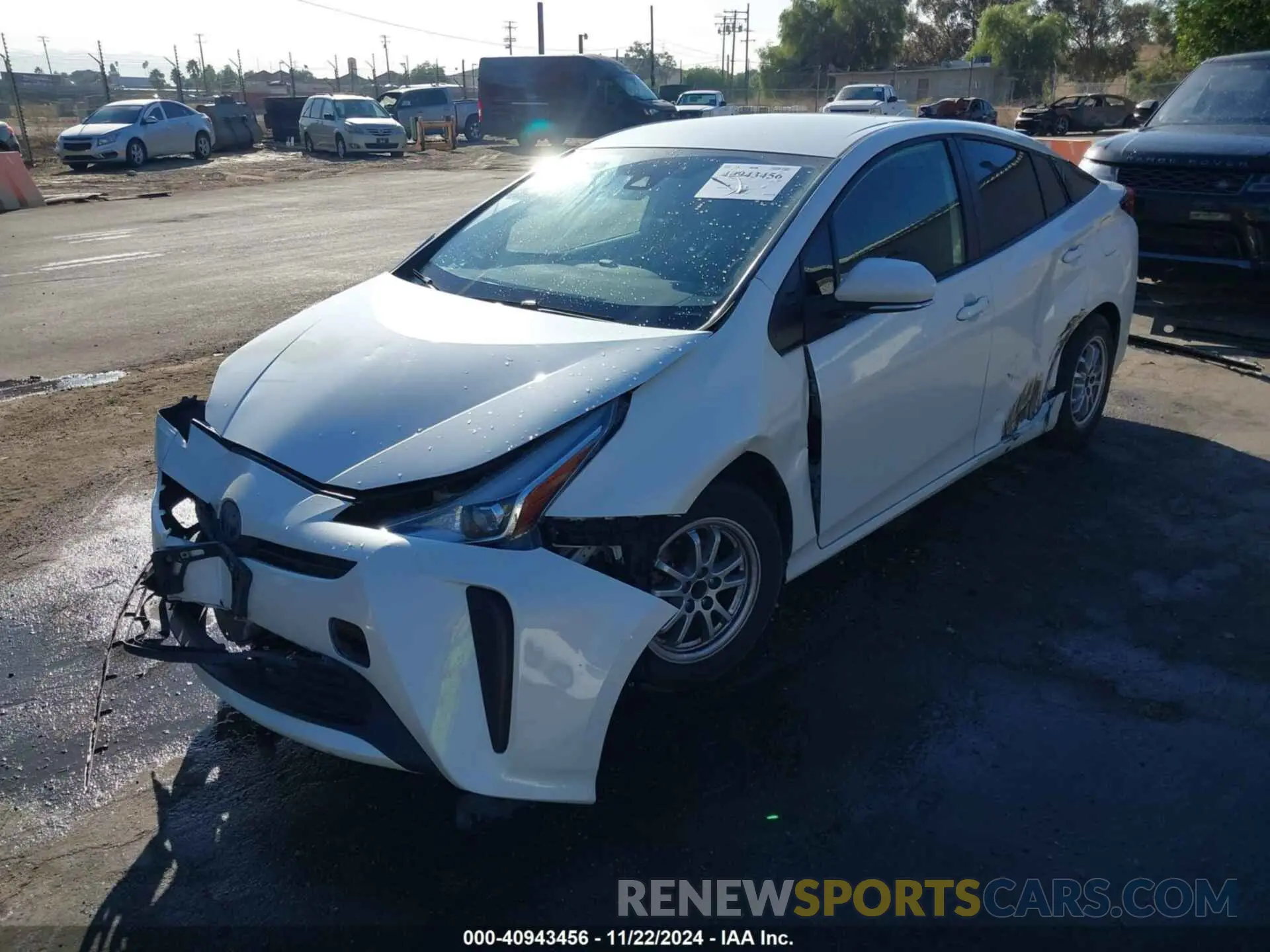 2 fotografías del automóvil dañado JTDKARFU9L3107362 TOYOTA PRIUS 2020