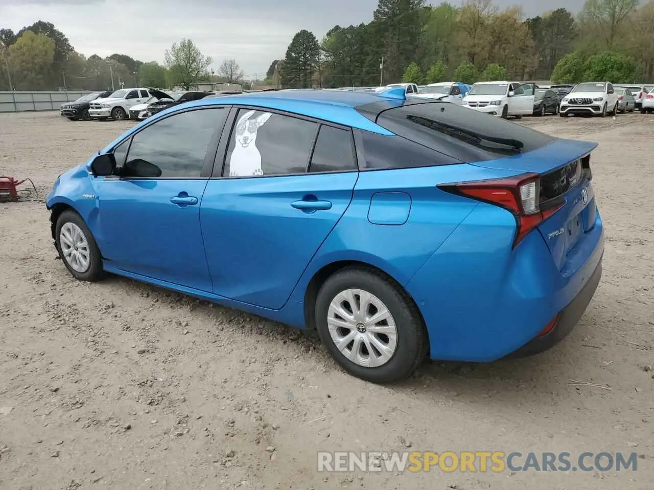 2 fotografías del automóvil dañado JTDKARFU9L3113937 TOYOTA PRIUS 2020
