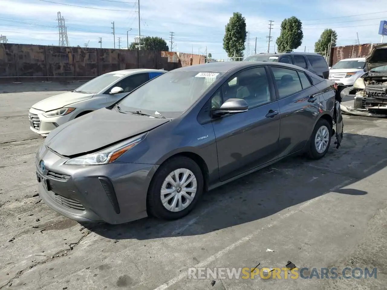 1 fotografías del automóvil dañado JTDKARFU9L3116174 TOYOTA PRIUS 2020