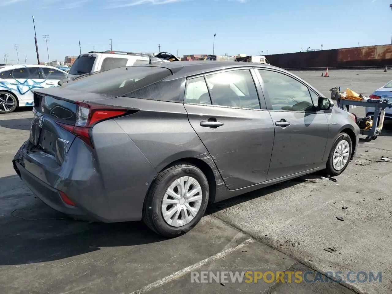 3 fotografías del automóvil dañado JTDKARFU9L3116174 TOYOTA PRIUS 2020