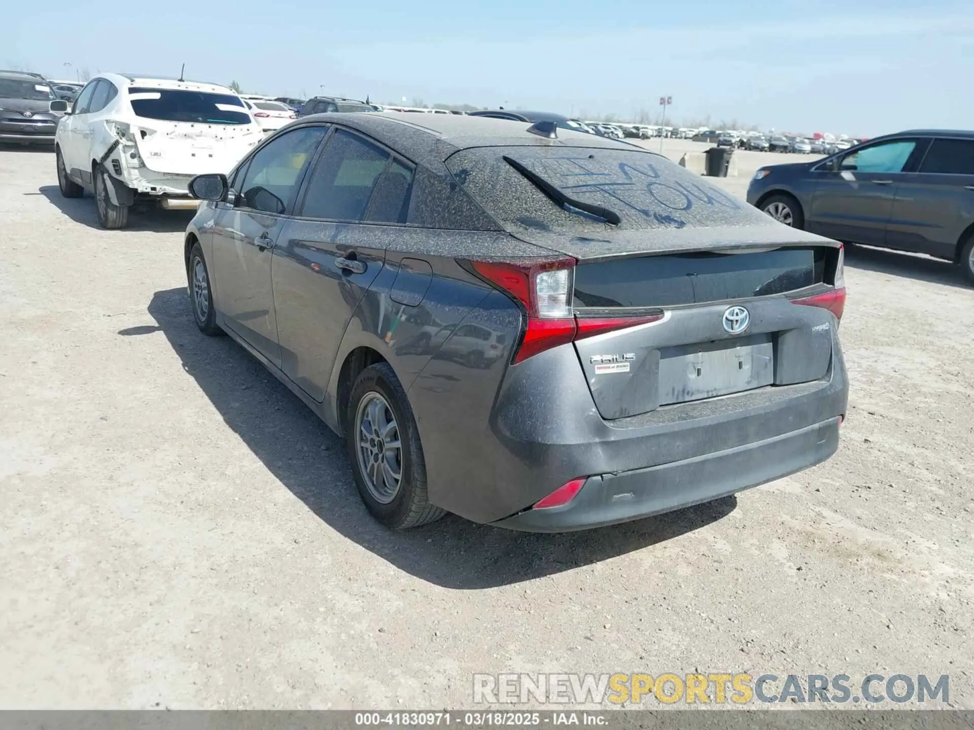 3 fotografías del automóvil dañado JTDKARFU9L3119401 TOYOTA PRIUS 2020