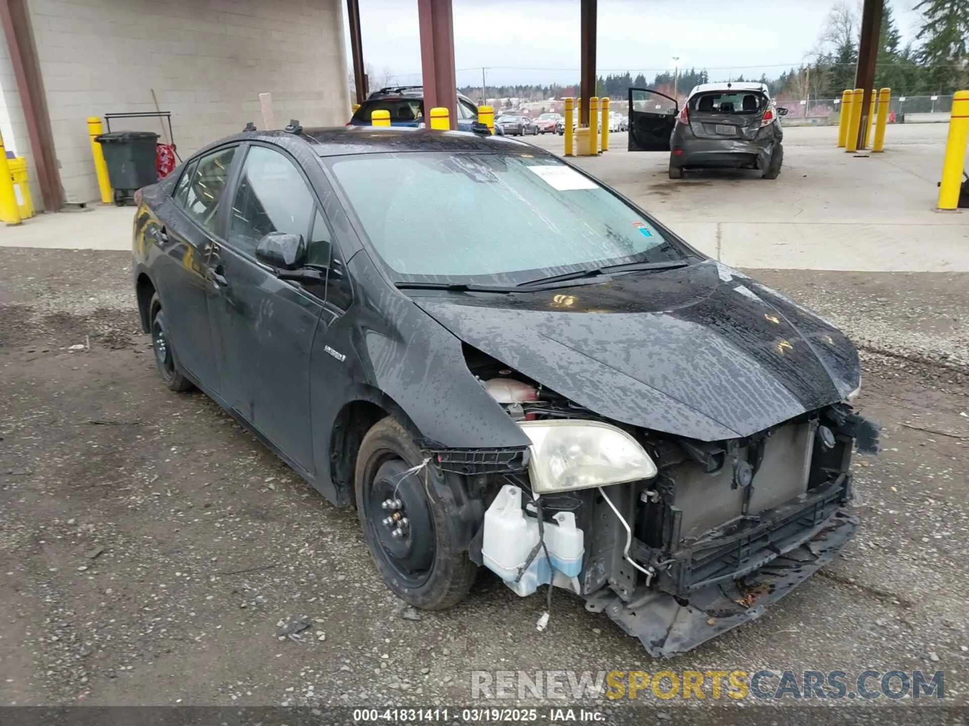 1 fotografías del automóvil dañado JTDKARFUXL3115471 TOYOTA PRIUS 2020