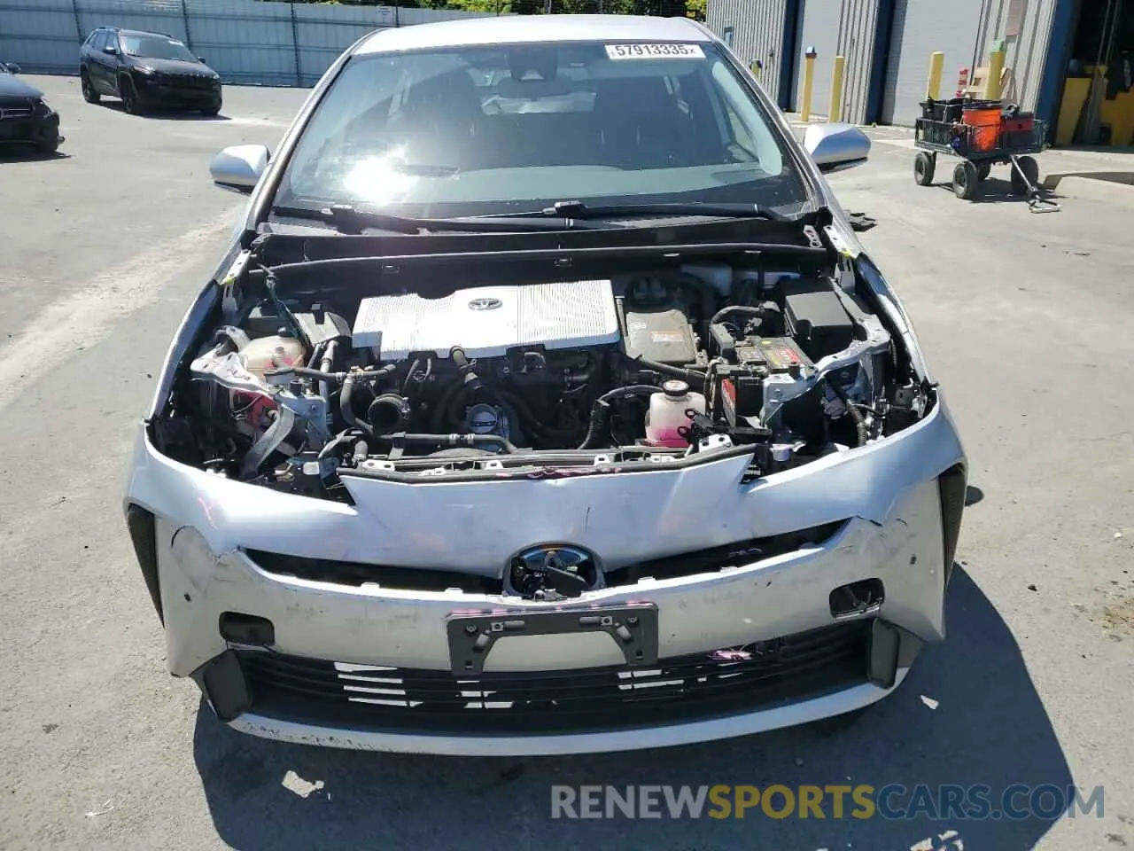 5 fotografías del automóvil dañado JTDKARFUXL3120671 TOYOTA PRIUS 2020