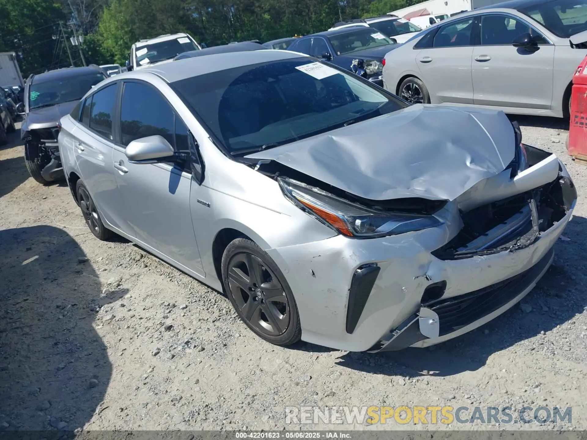 1 fotografías del automóvil dañado JTDKARFUXL3125434 TOYOTA PRIUS 2020