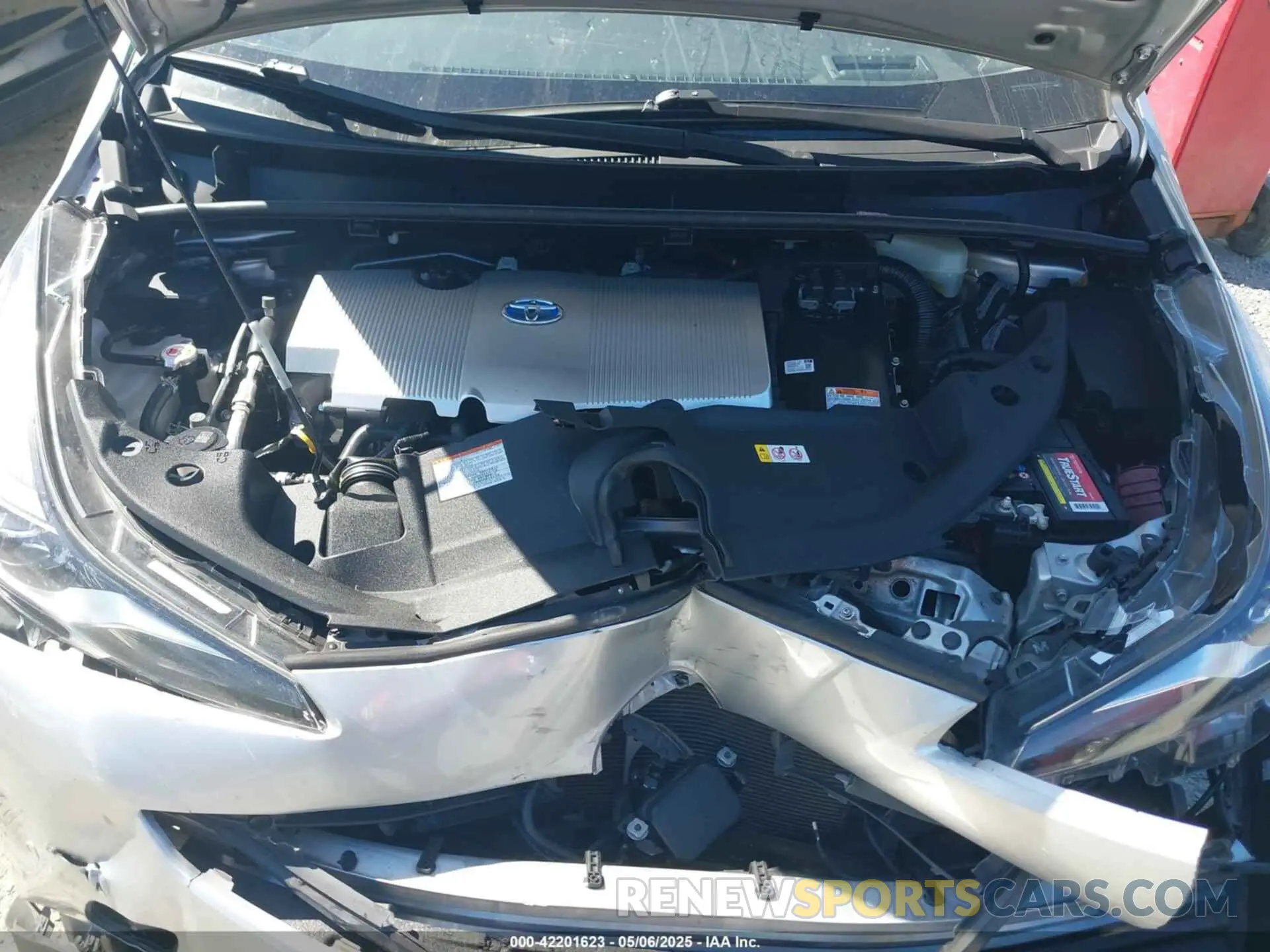 10 fotografías del automóvil dañado JTDKARFUXL3125434 TOYOTA PRIUS 2020