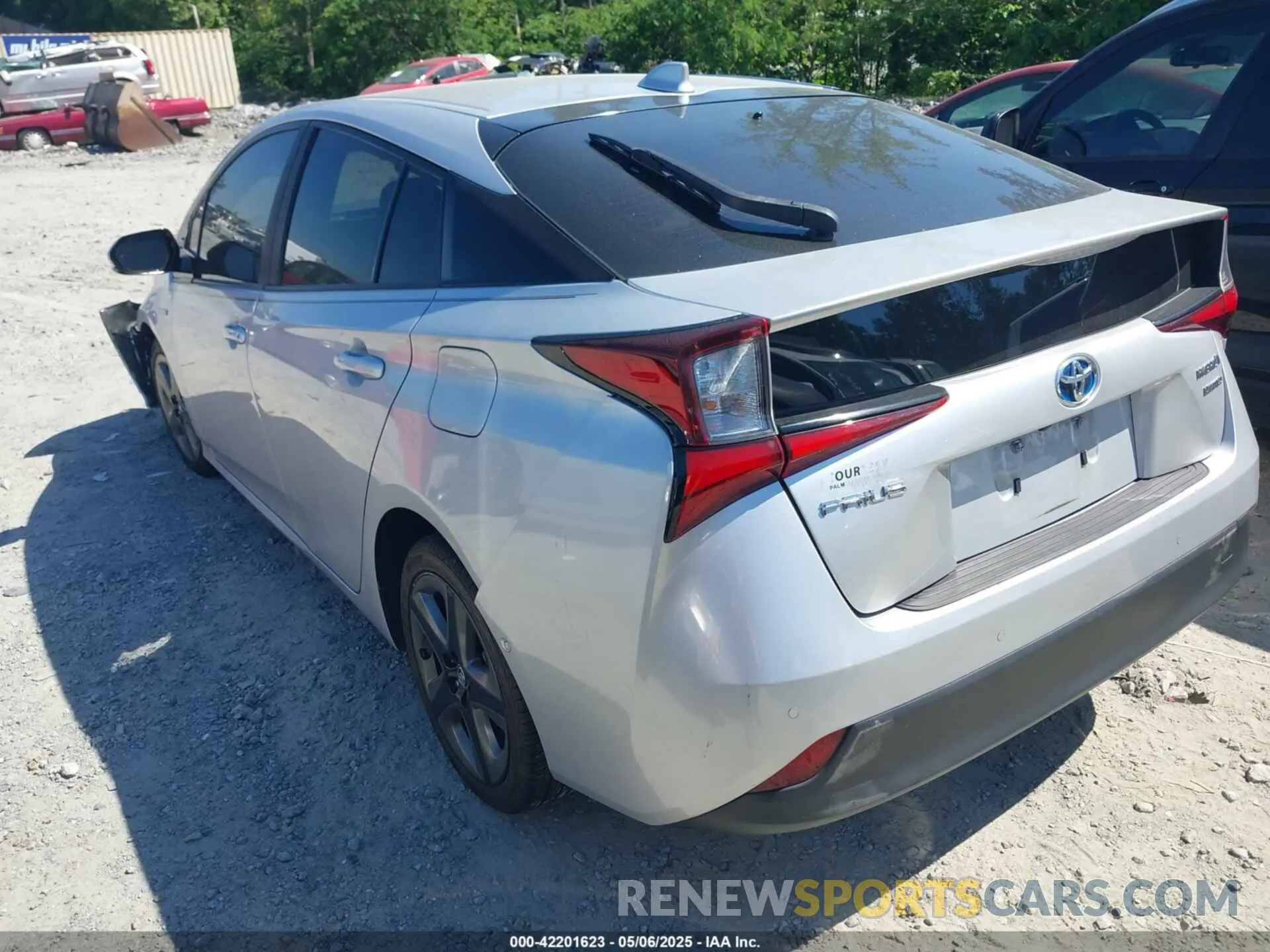 3 fotografías del automóvil dañado JTDKARFUXL3125434 TOYOTA PRIUS 2020