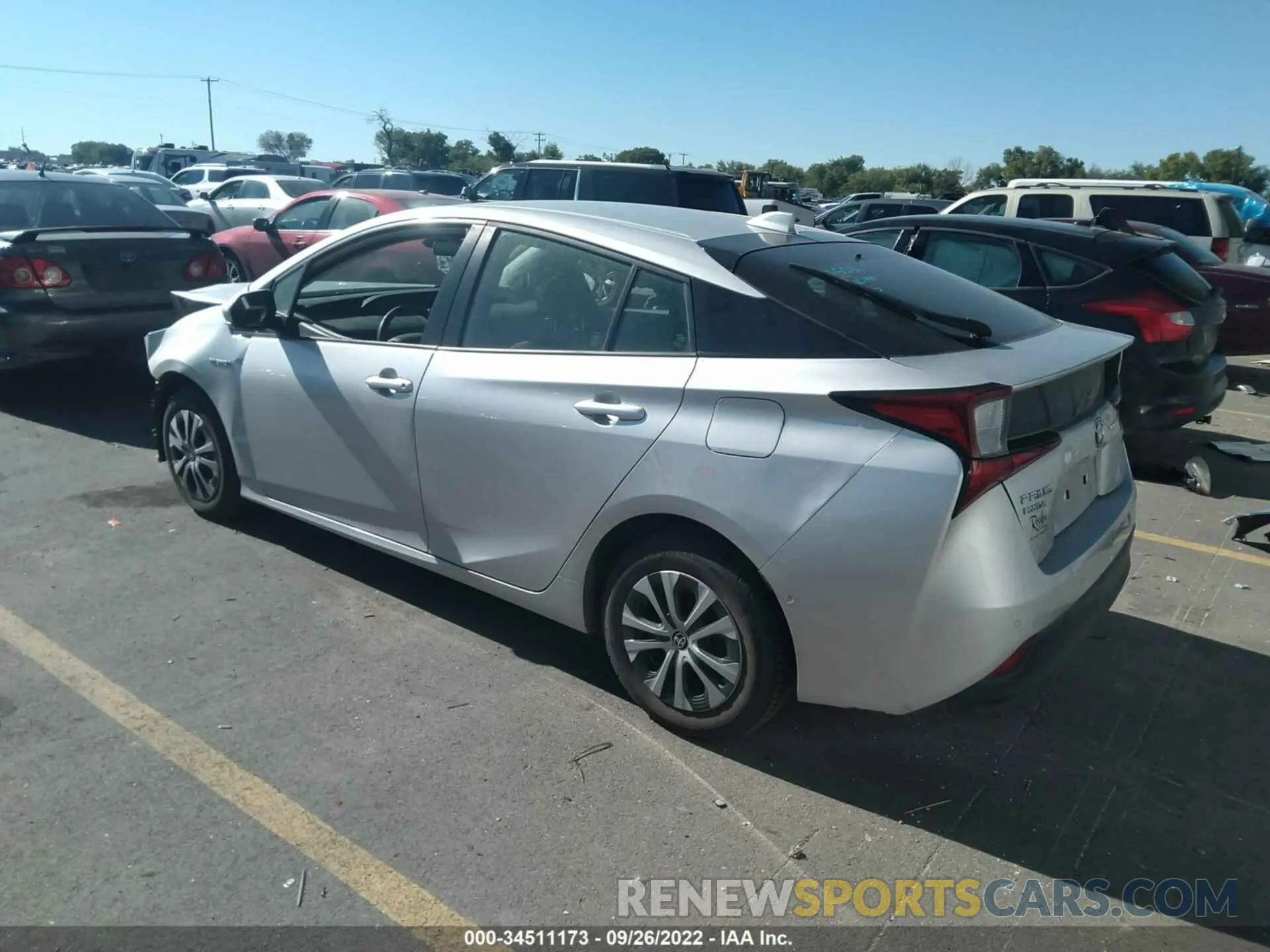 3 fotografías del automóvil dañado JTDL9RFU1L3015031 TOYOTA PRIUS 2020