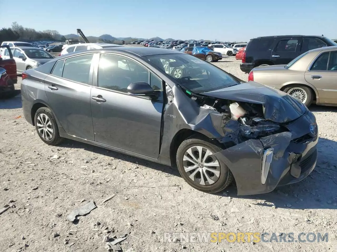 4 fotografías del automóvil dañado JTDL9RFU1L3017099 TOYOTA PRIUS 2020