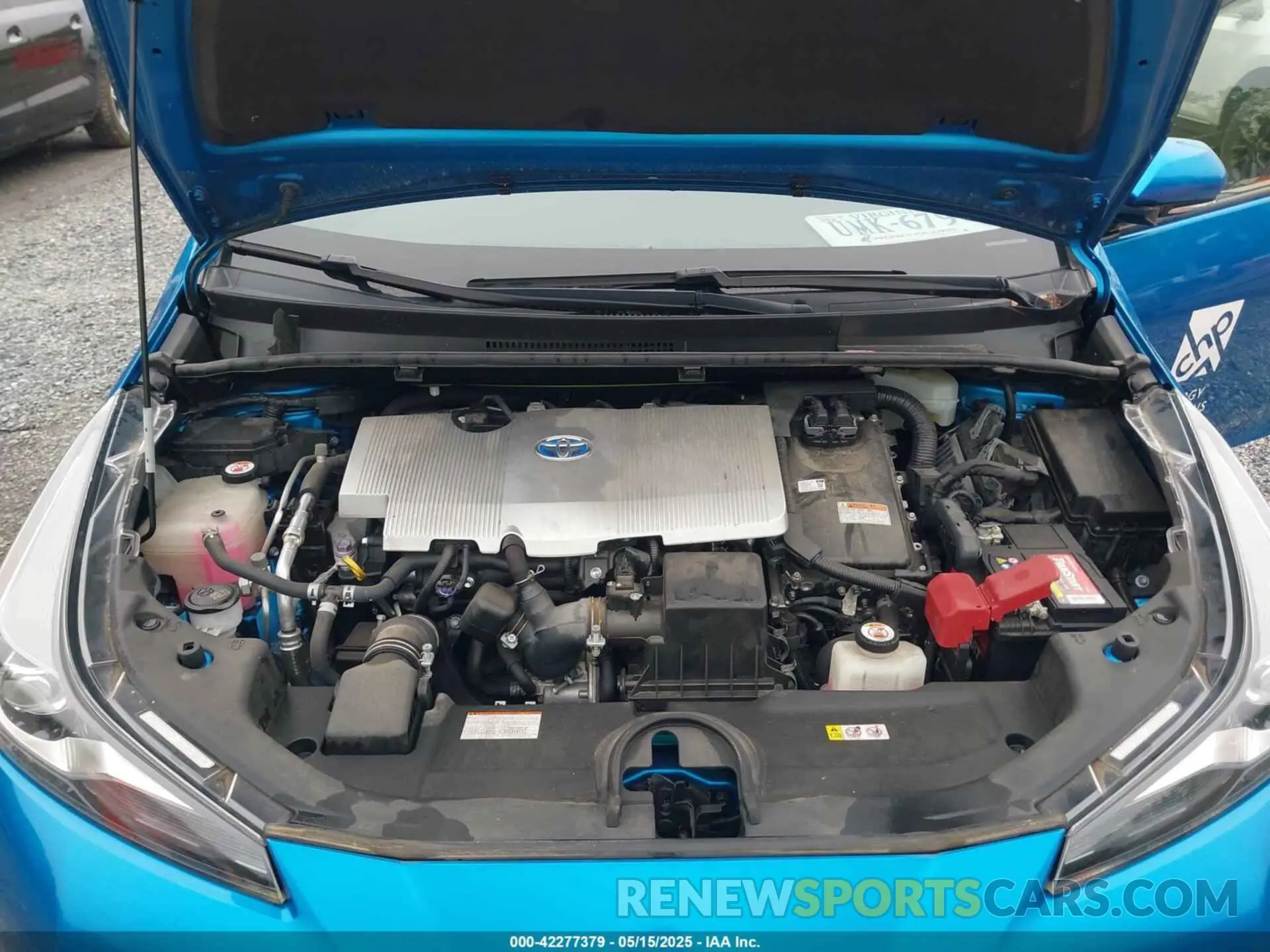 10 fotografías del automóvil dañado JTDL9RFU1L3017703 TOYOTA PRIUS 2020