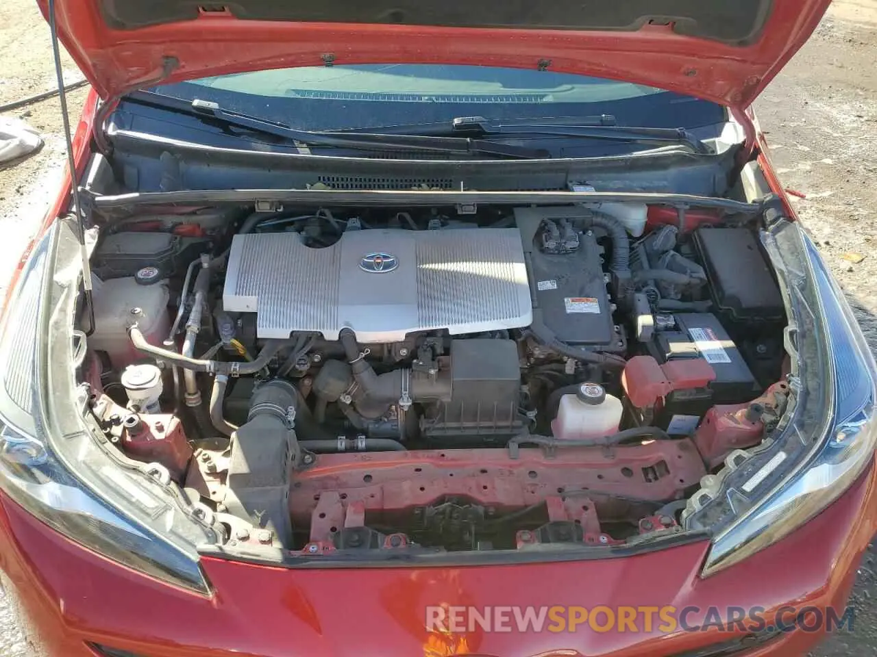11 fotografías del automóvil dañado JTDL9RFU2L3017189 TOYOTA PRIUS 2020
