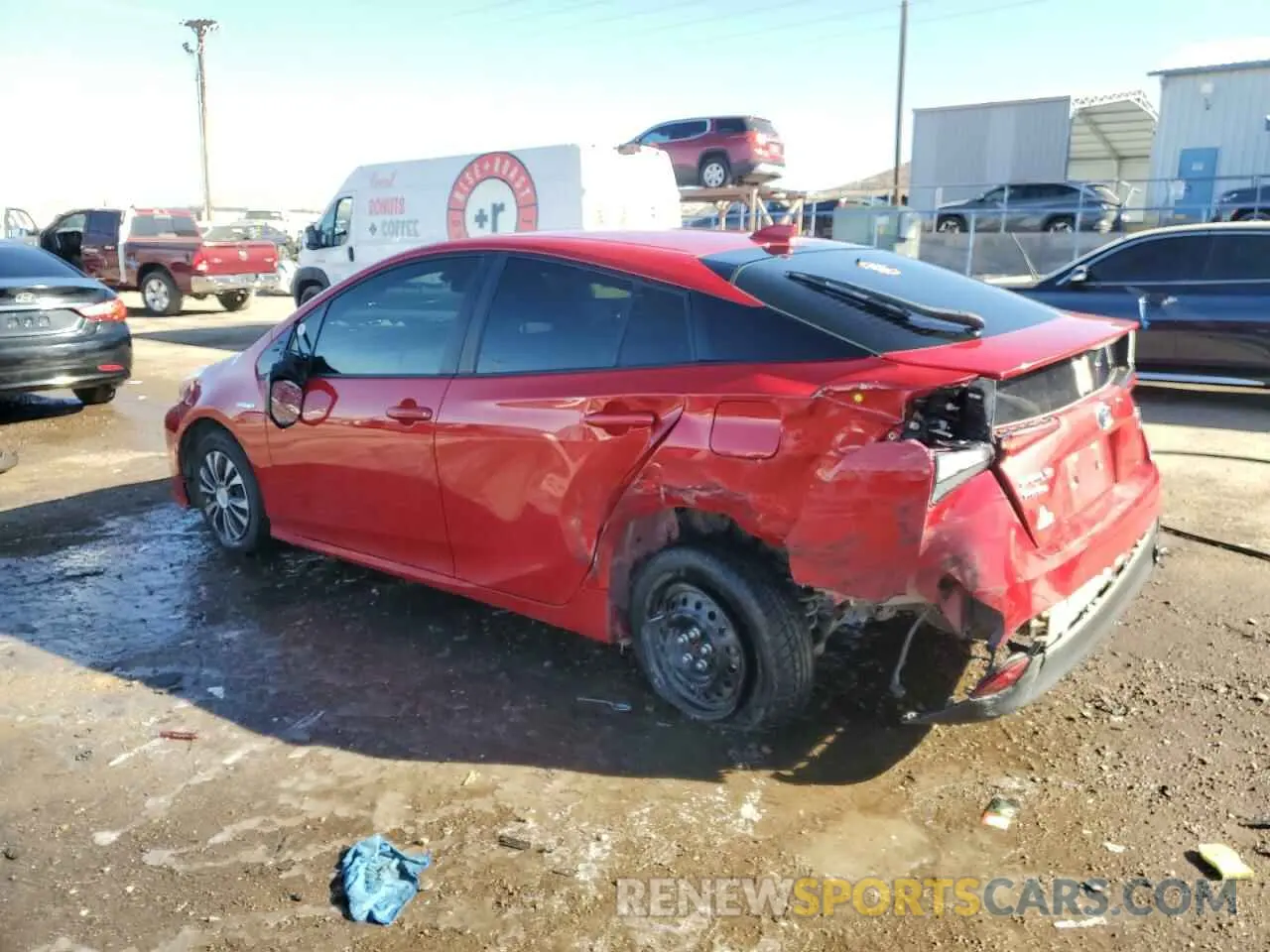 2 fotografías del automóvil dañado JTDL9RFU2L3017189 TOYOTA PRIUS 2020