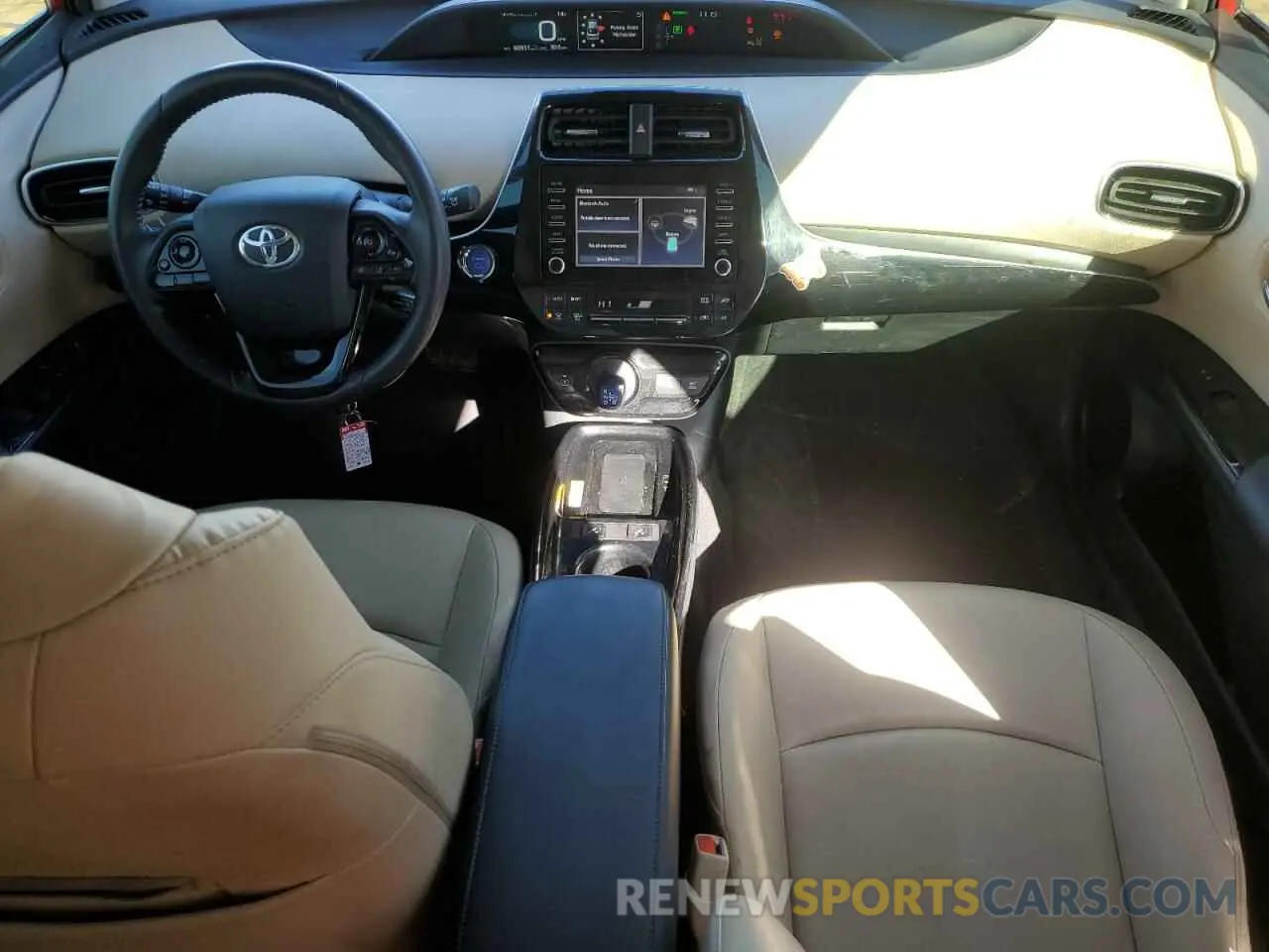 8 fotografías del automóvil dañado JTDL9RFU2L3017189 TOYOTA PRIUS 2020