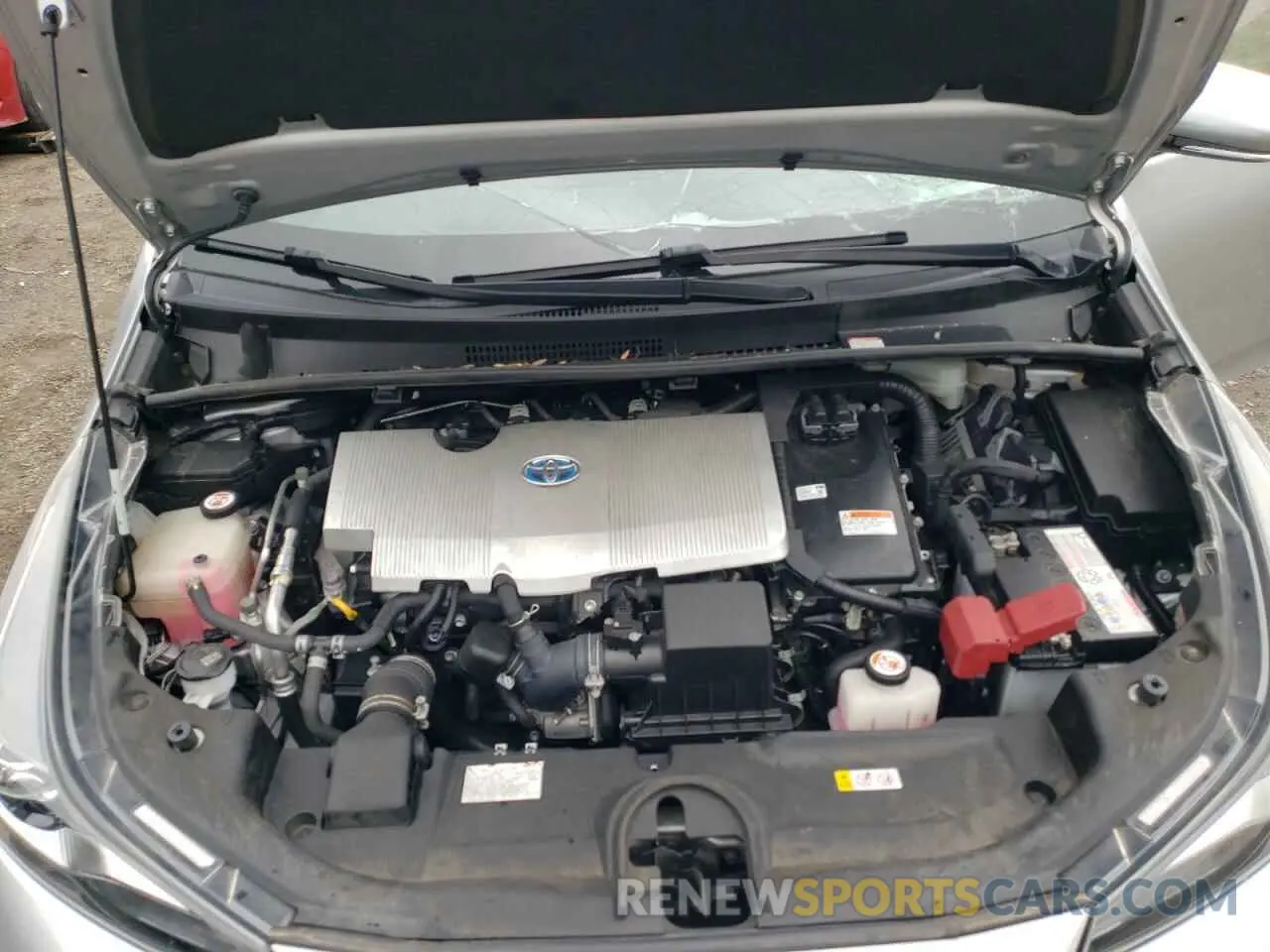 11 fotografías del automóvil dañado JTDL9RFU3L3017587 TOYOTA PRIUS 2020