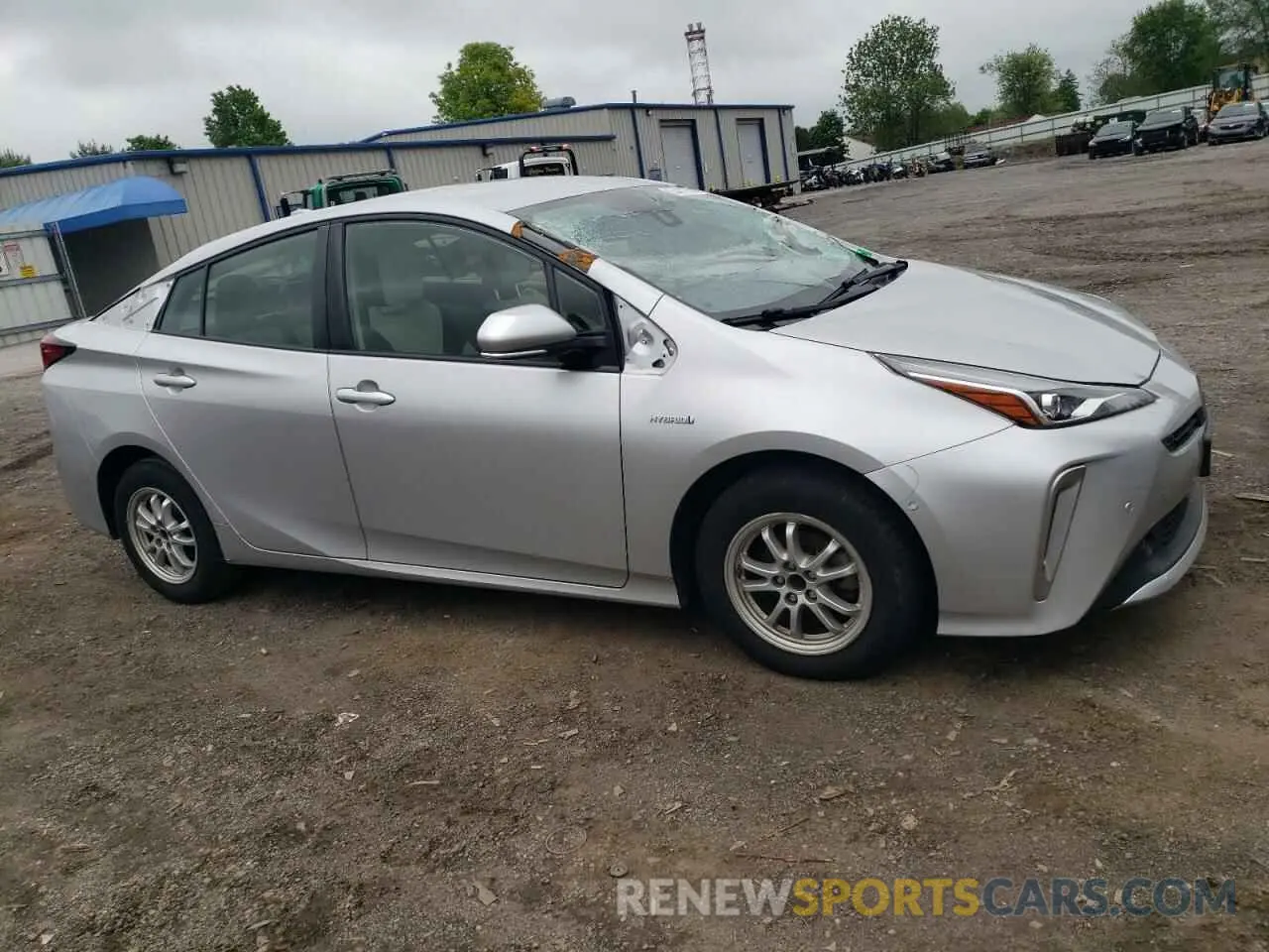 4 fotografías del automóvil dañado JTDL9RFU3L3017587 TOYOTA PRIUS 2020