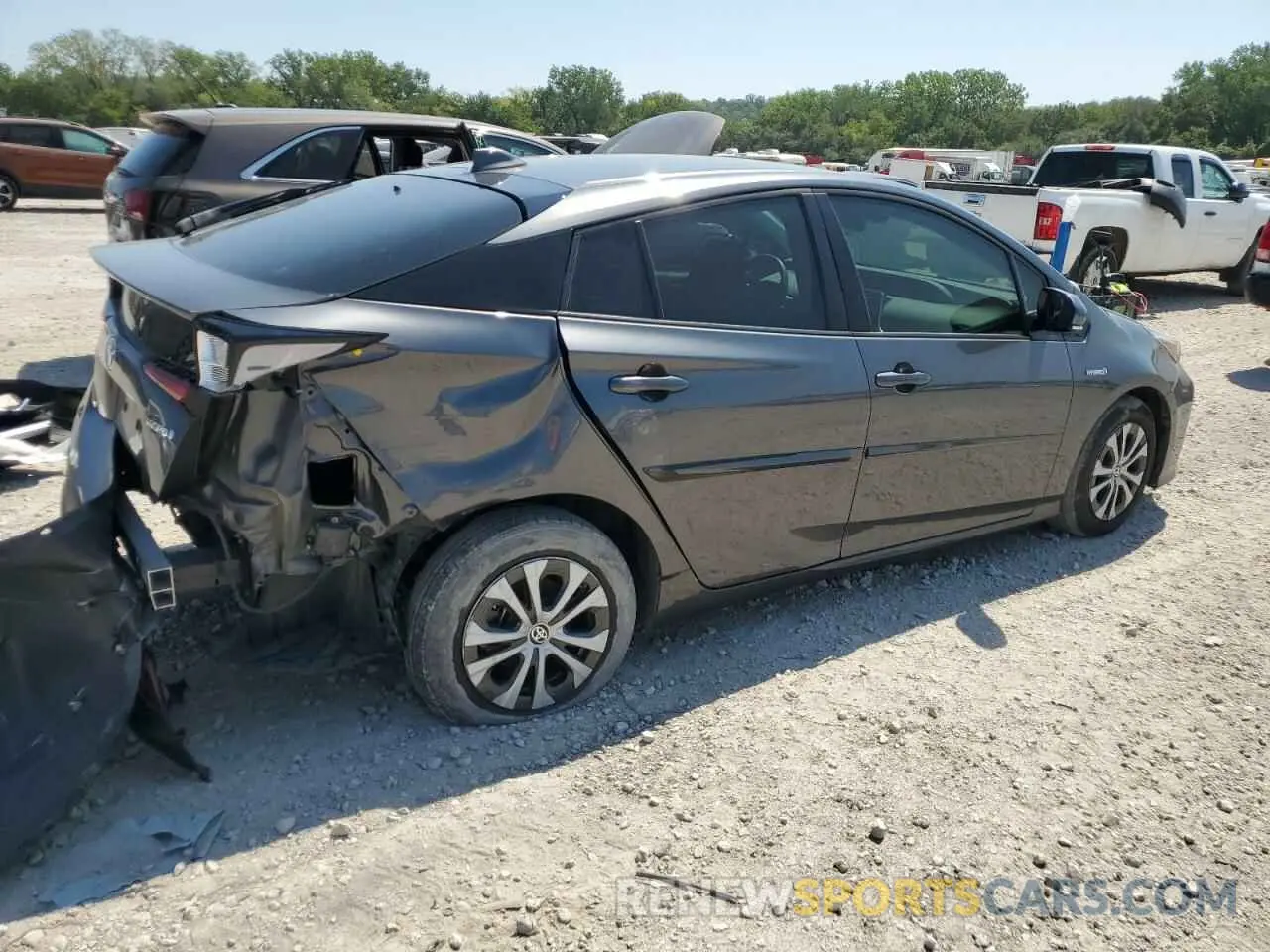 3 fotografías del automóvil dañado JTDL9RFU5L3018403 TOYOTA PRIUS 2020