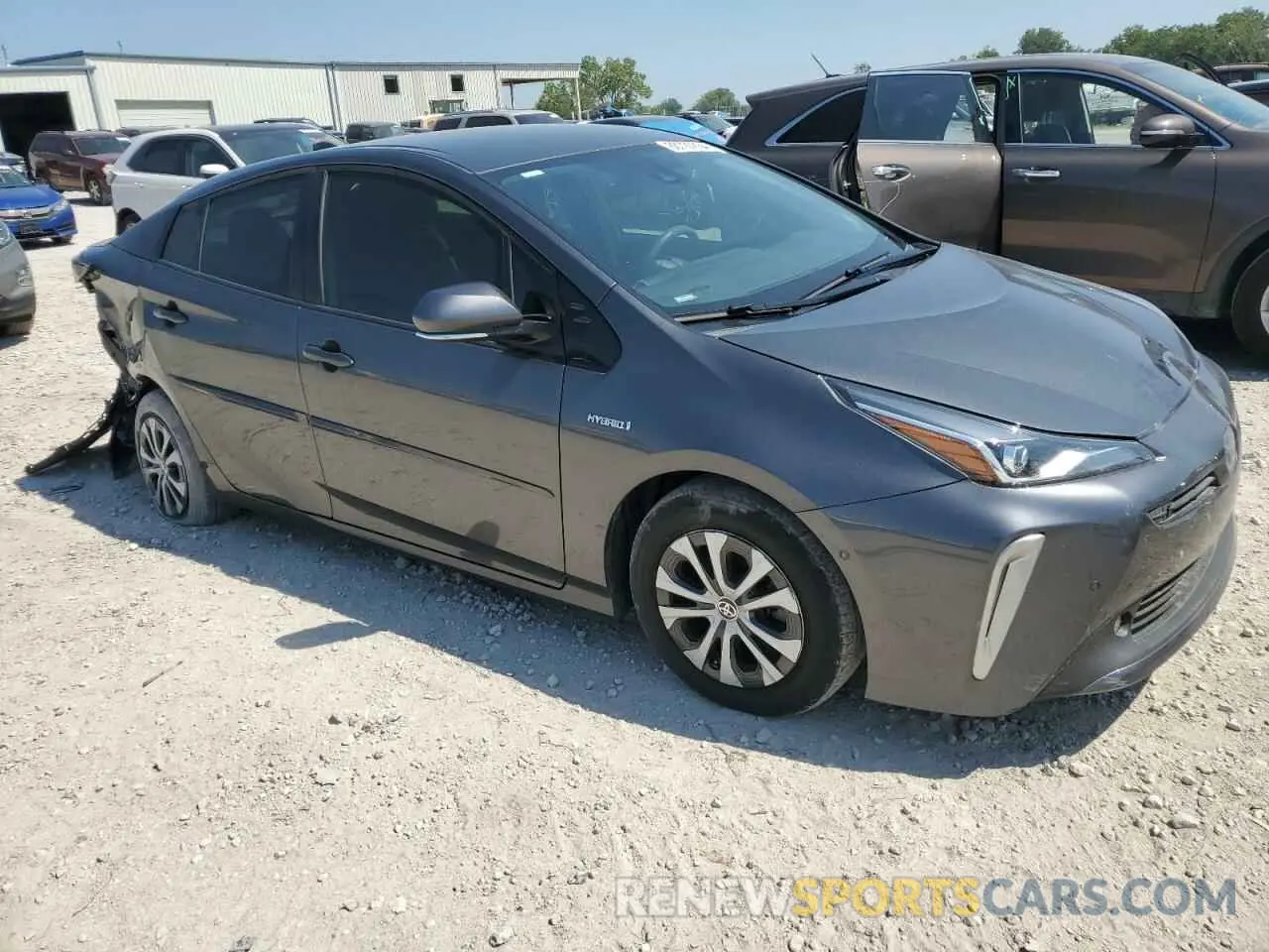 4 fotografías del automóvil dañado JTDL9RFU5L3018403 TOYOTA PRIUS 2020