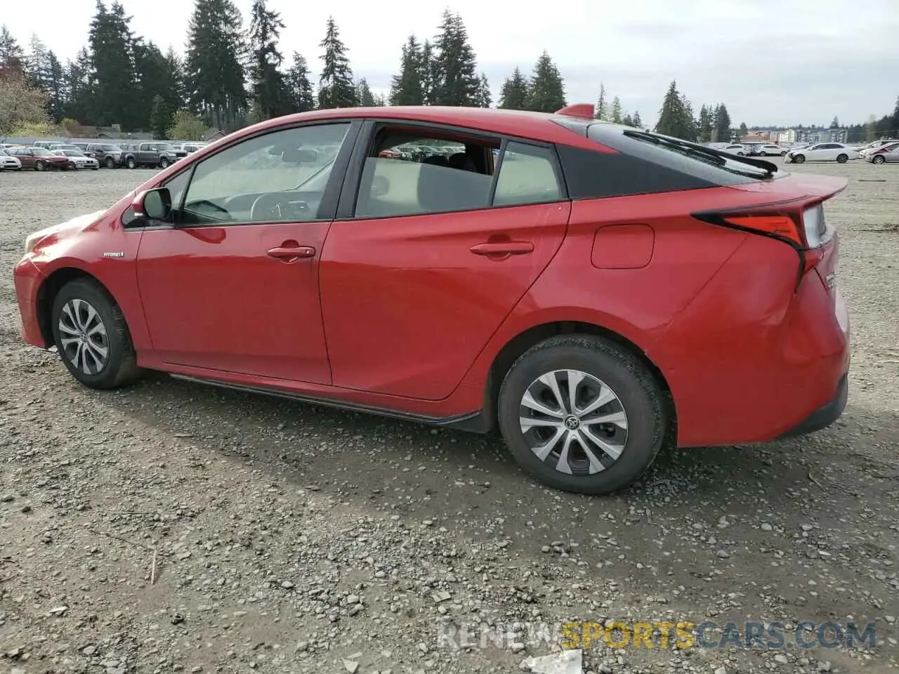2 fotografías del automóvil dañado JTDL9RFU6L3019320 TOYOTA PRIUS 2020