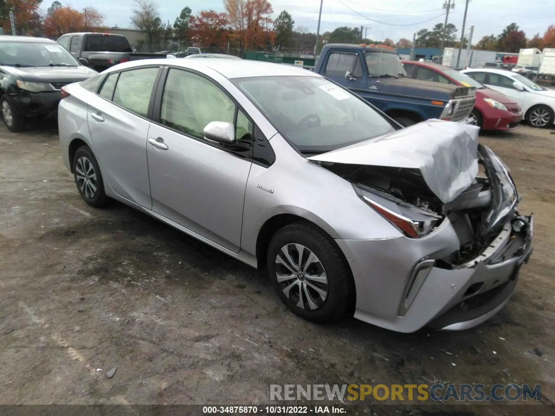 1 fotografías del automóvil dañado JTDL9RFU7L3014014 TOYOTA PRIUS 2020