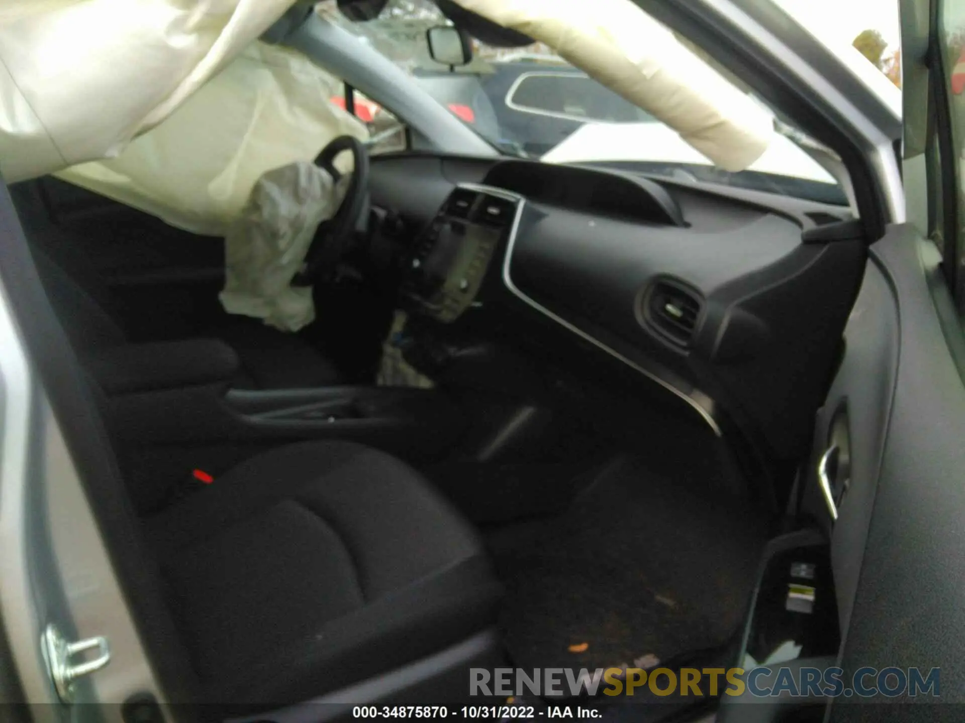 5 fotografías del automóvil dañado JTDL9RFU7L3014014 TOYOTA PRIUS 2020