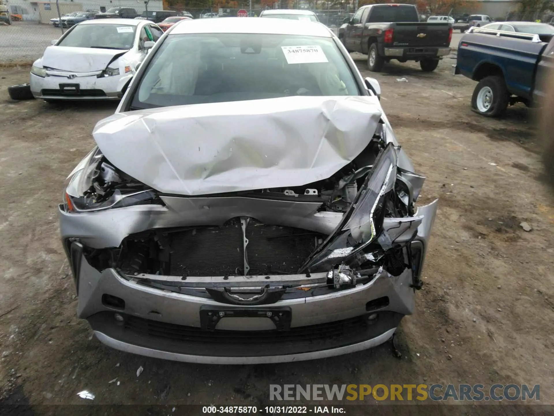 6 fotografías del automóvil dañado JTDL9RFU7L3014014 TOYOTA PRIUS 2020