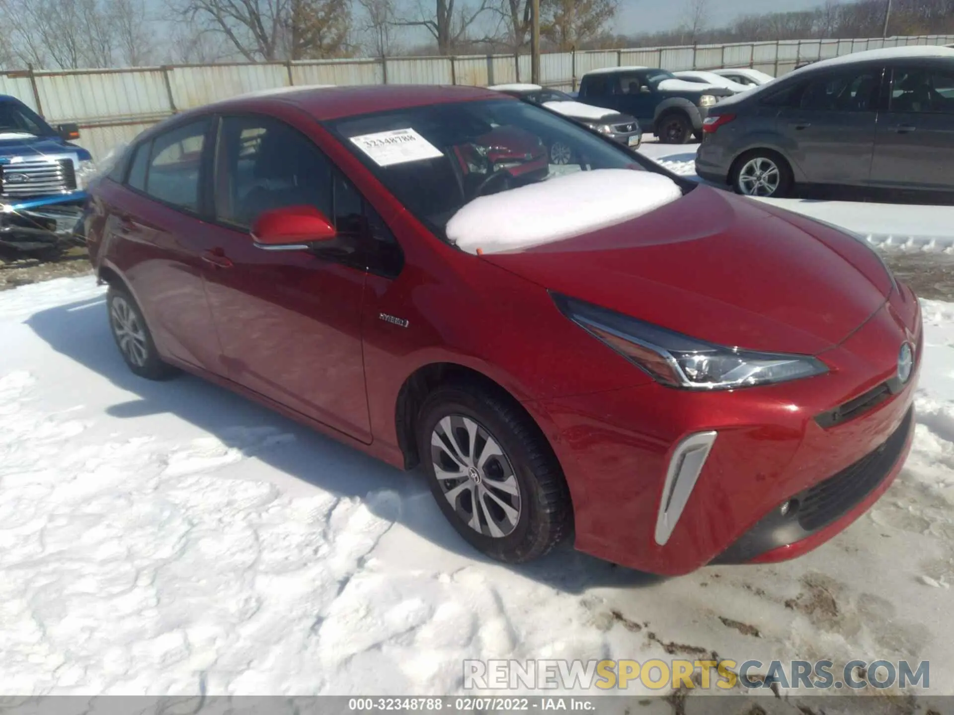 1 fotografías del automóvil dañado JTDL9RFU7L3021948 TOYOTA PRIUS 2020