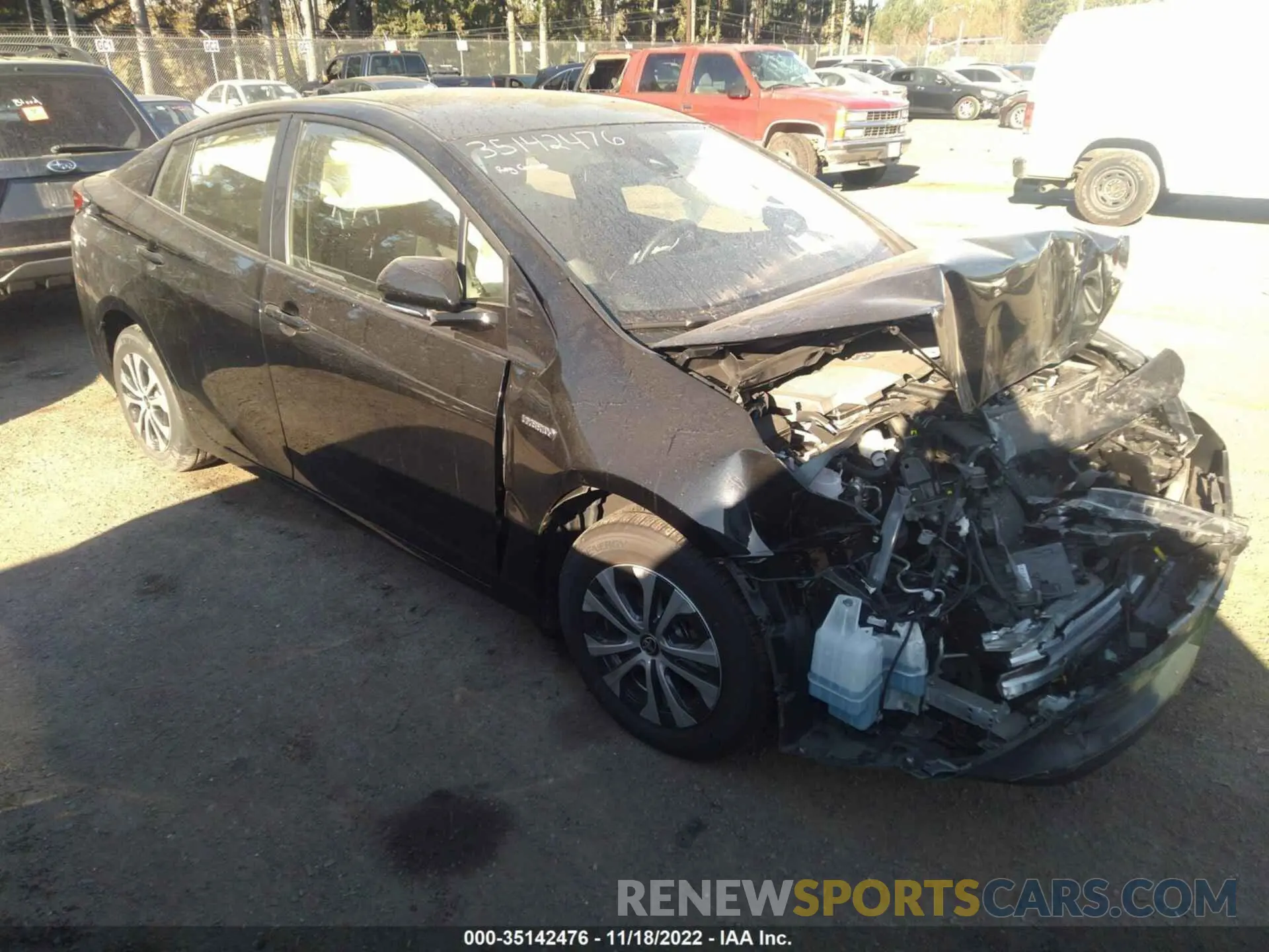 1 fotografías del automóvil dañado JTDL9RFU9L3022096 TOYOTA PRIUS 2020