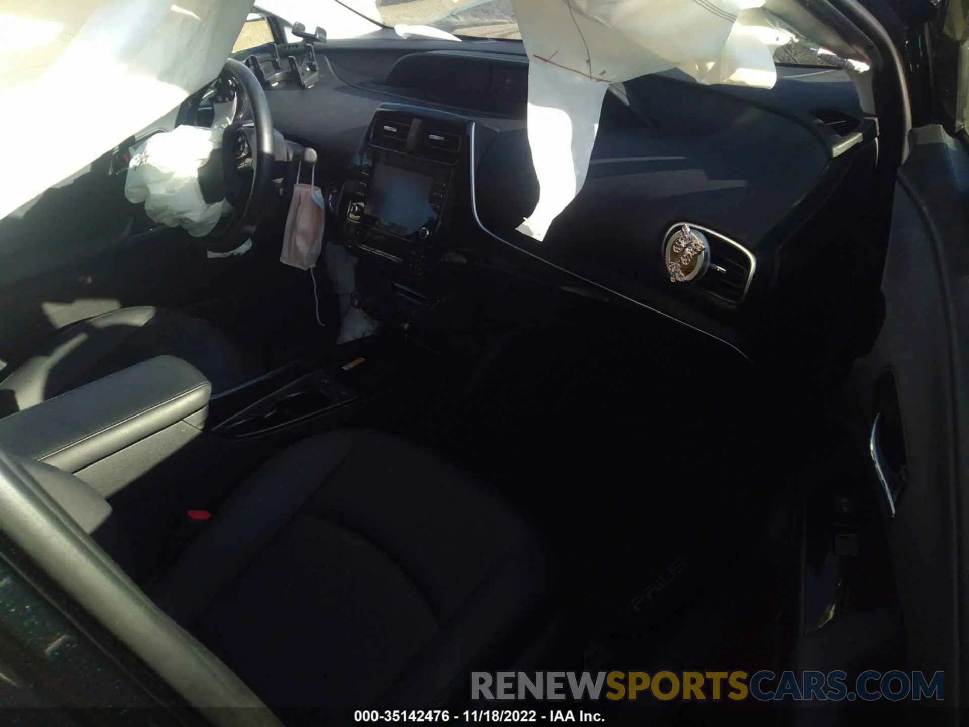 5 fotografías del automóvil dañado JTDL9RFU9L3022096 TOYOTA PRIUS 2020
