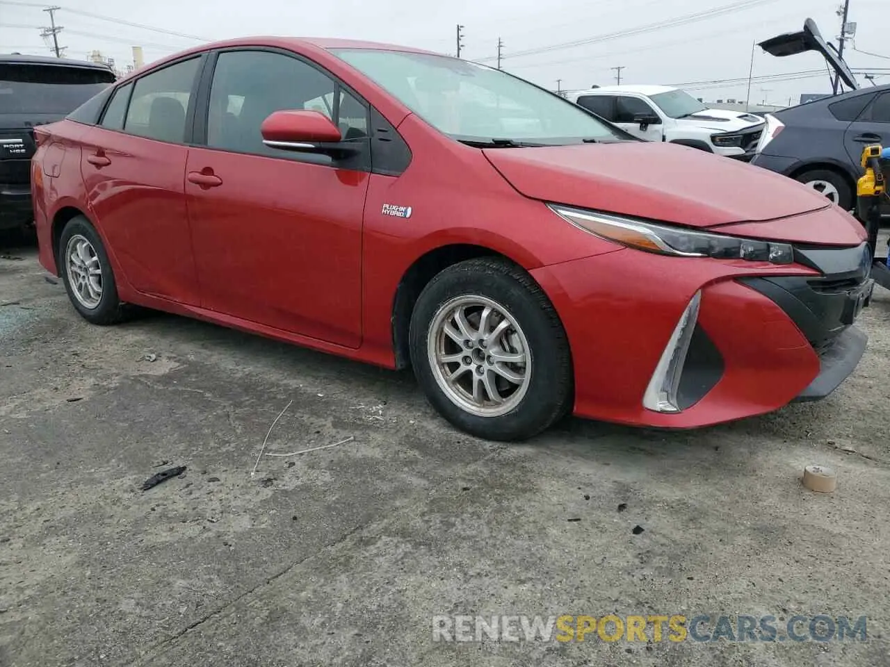 4 fotografías del automóvil dañado JTDKAMFP0M3173748 TOYOTA PRIUS 2021