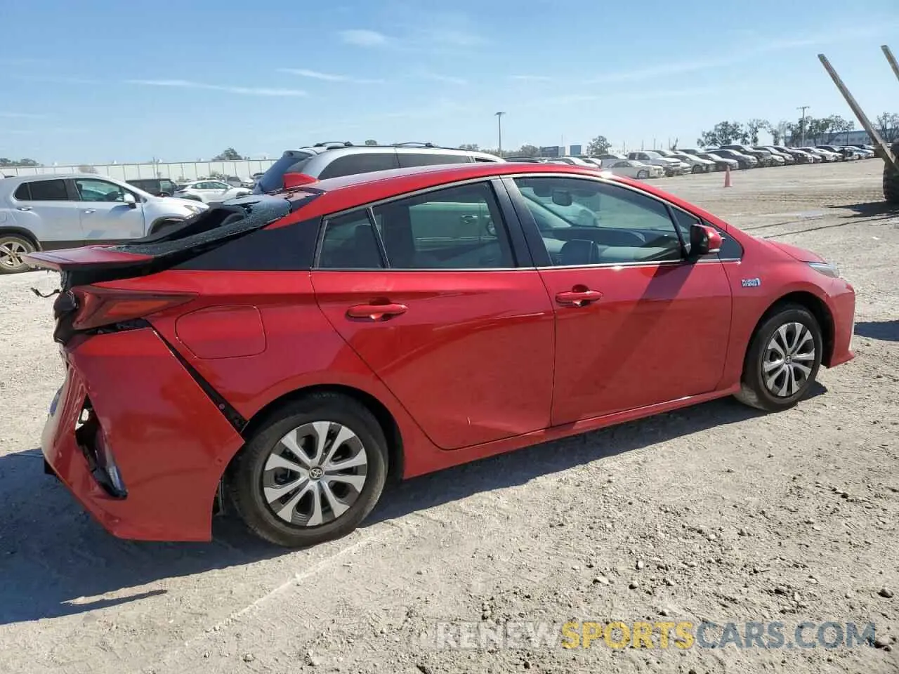 3 fotografías del automóvil dañado JTDKAMFP0M3190260 TOYOTA PRIUS 2021