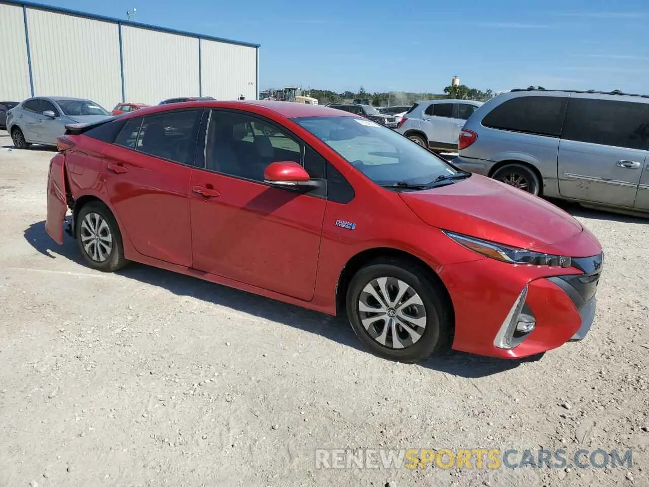 4 fotografías del automóvil dañado JTDKAMFP0M3190260 TOYOTA PRIUS 2021