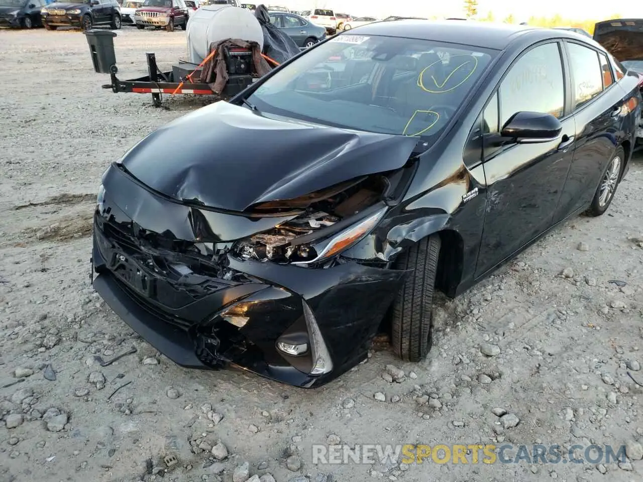 9 fotografías del automóvil dañado JTDKAMFP0M3190663 TOYOTA PRIUS 2021