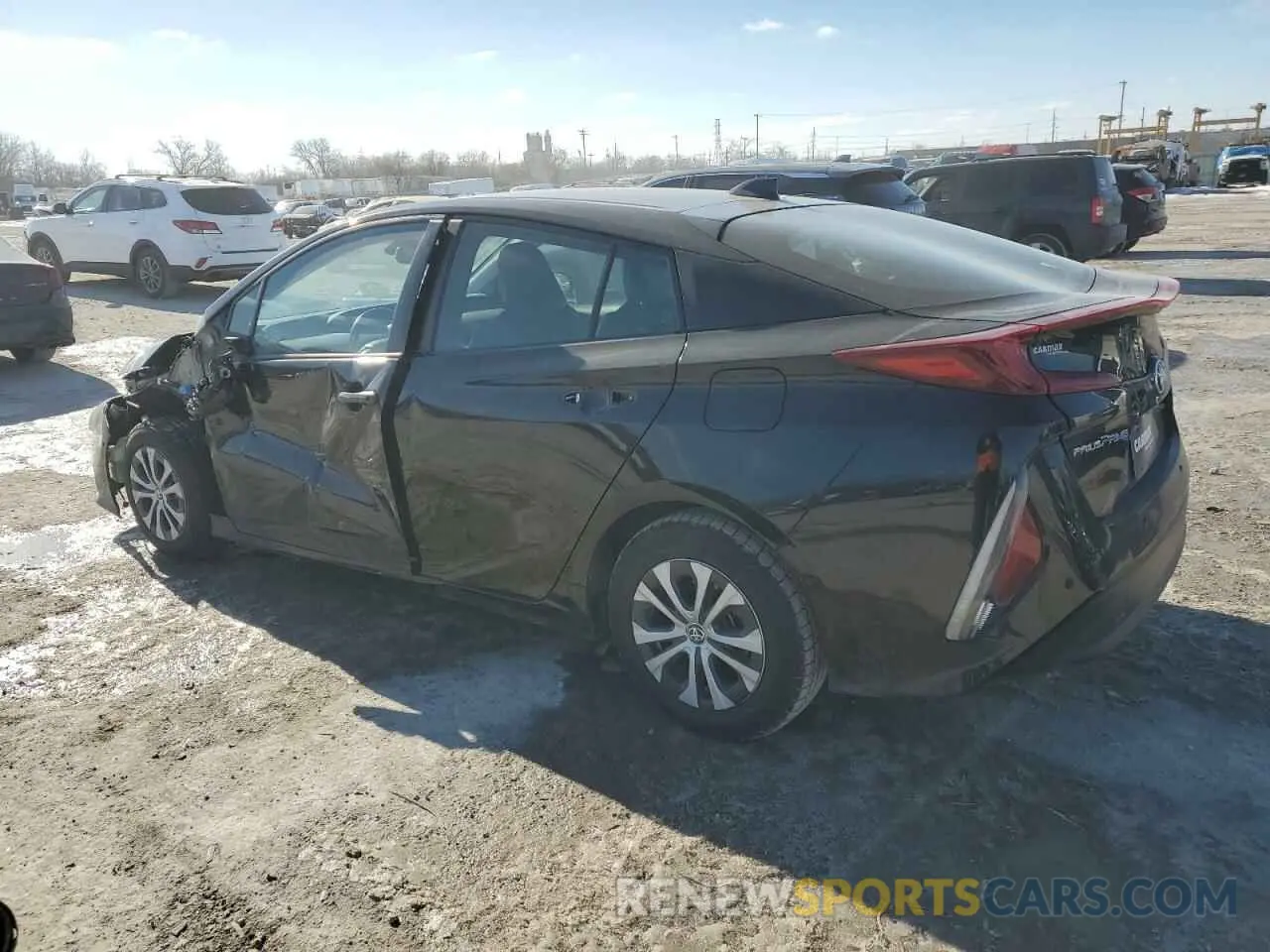 2 fotografías del automóvil dañado JTDKAMFP0M3193904 TOYOTA PRIUS 2021